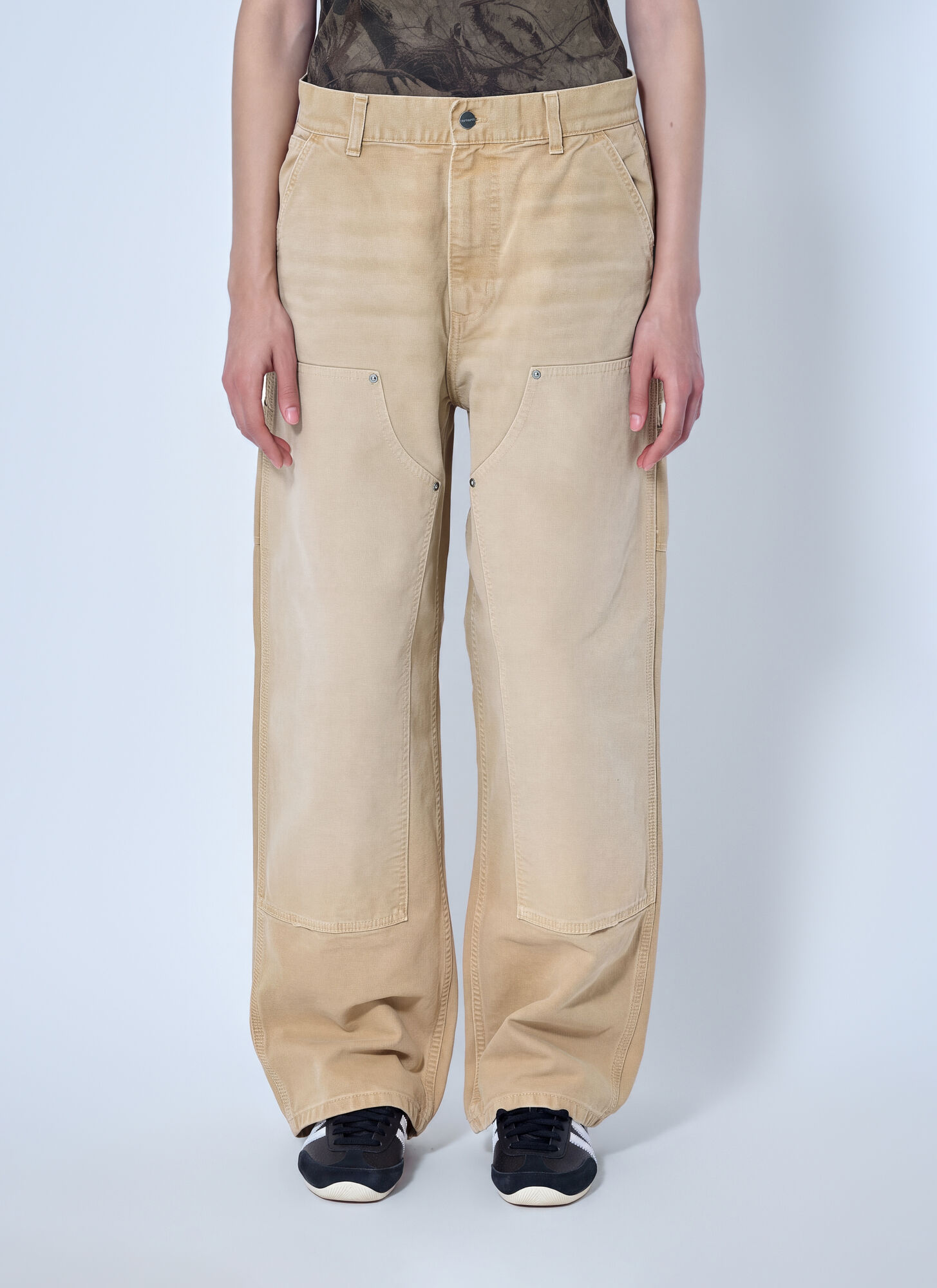 Carhartt Wip Donna Beige Brandon Double Knee Pants - Woman Pants M