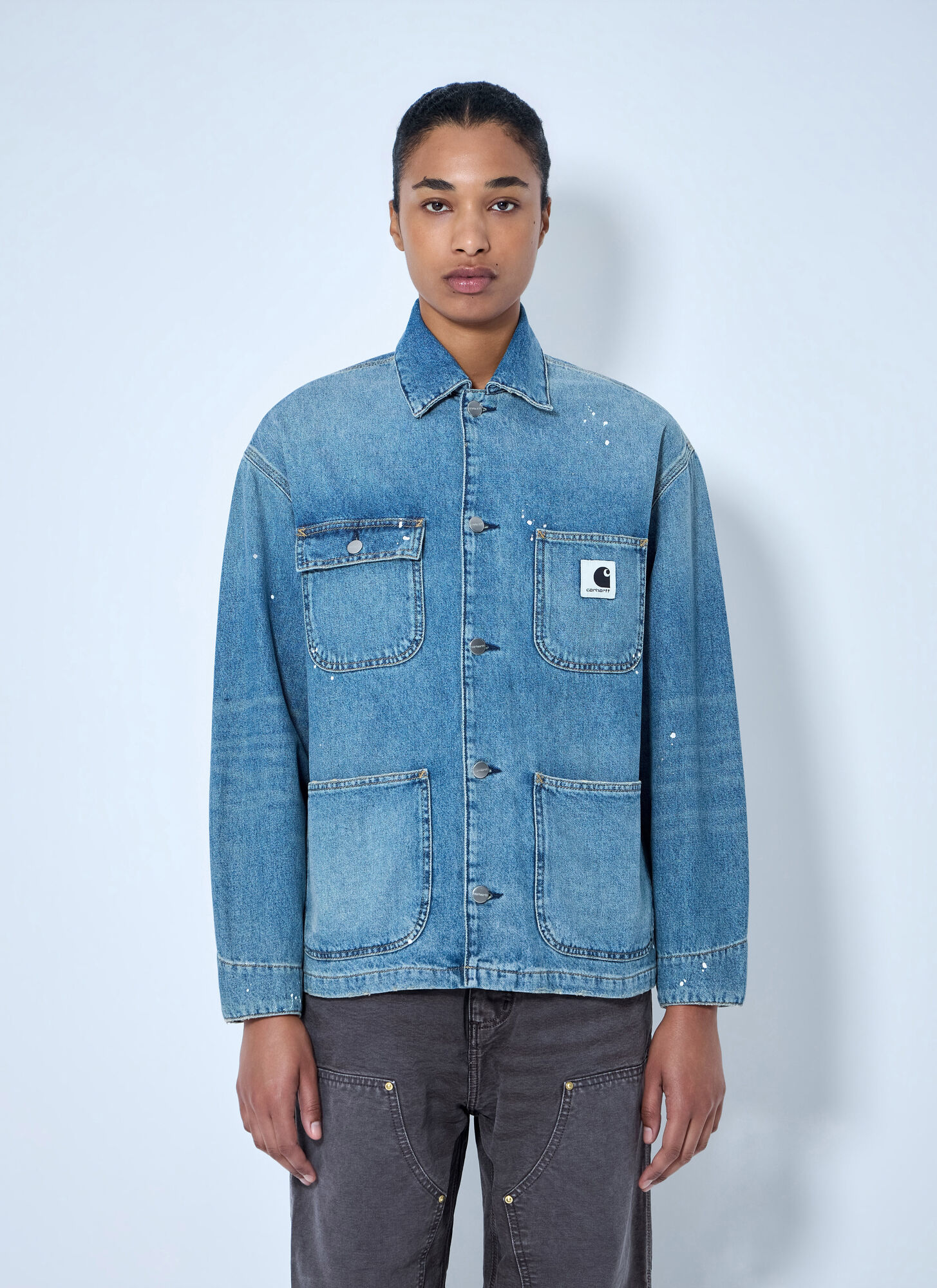 Carhartt Wip Donna Blu - Og Michigan Denim Jacket, E, Size: M