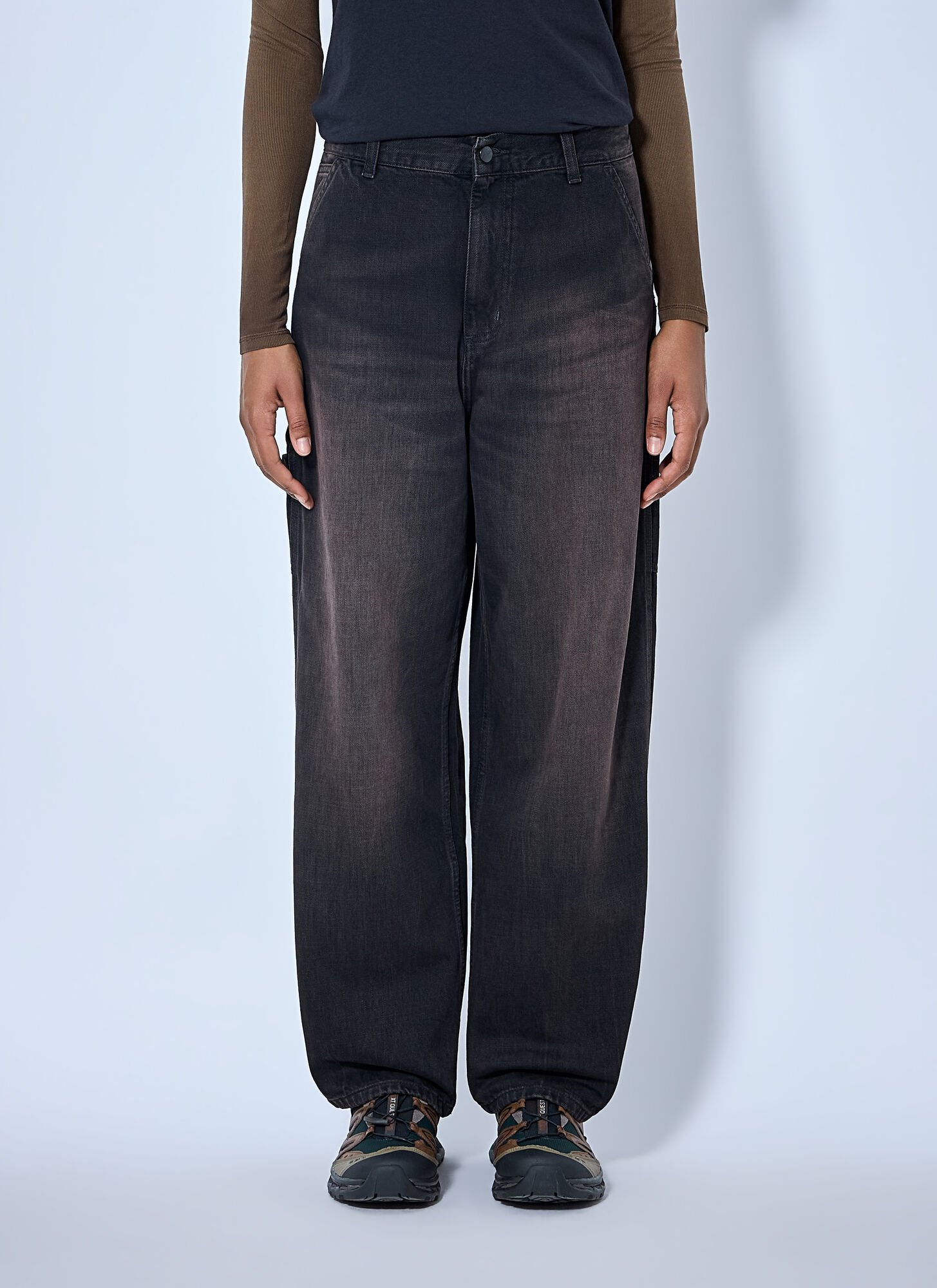 Carhartt Wip Donna Nero Brandon Single Knee Pants - Woman Pants S