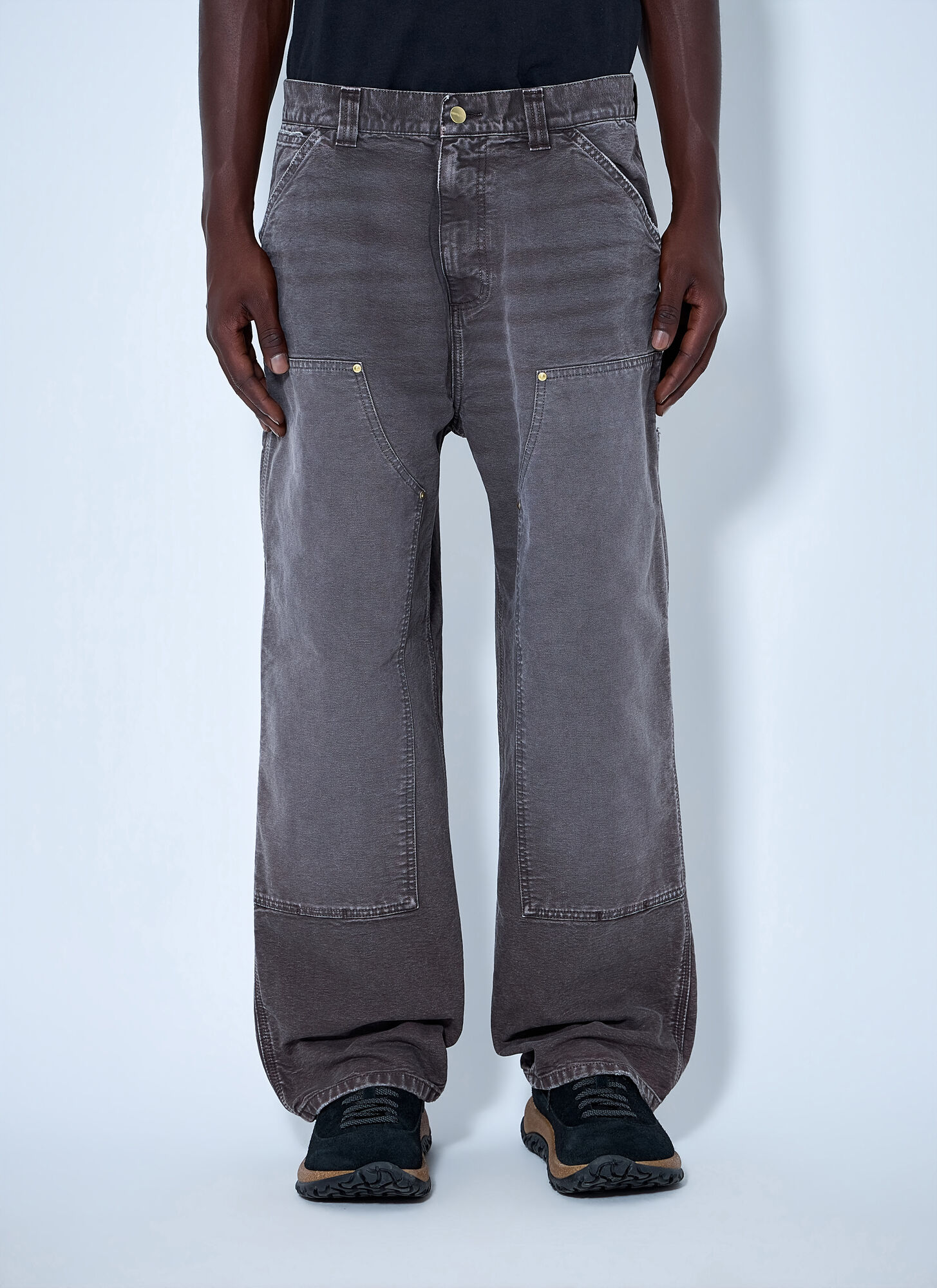 Carhartt Wip Unisex Grigio Og Double Knee Pants - Pants L - Immagine 1