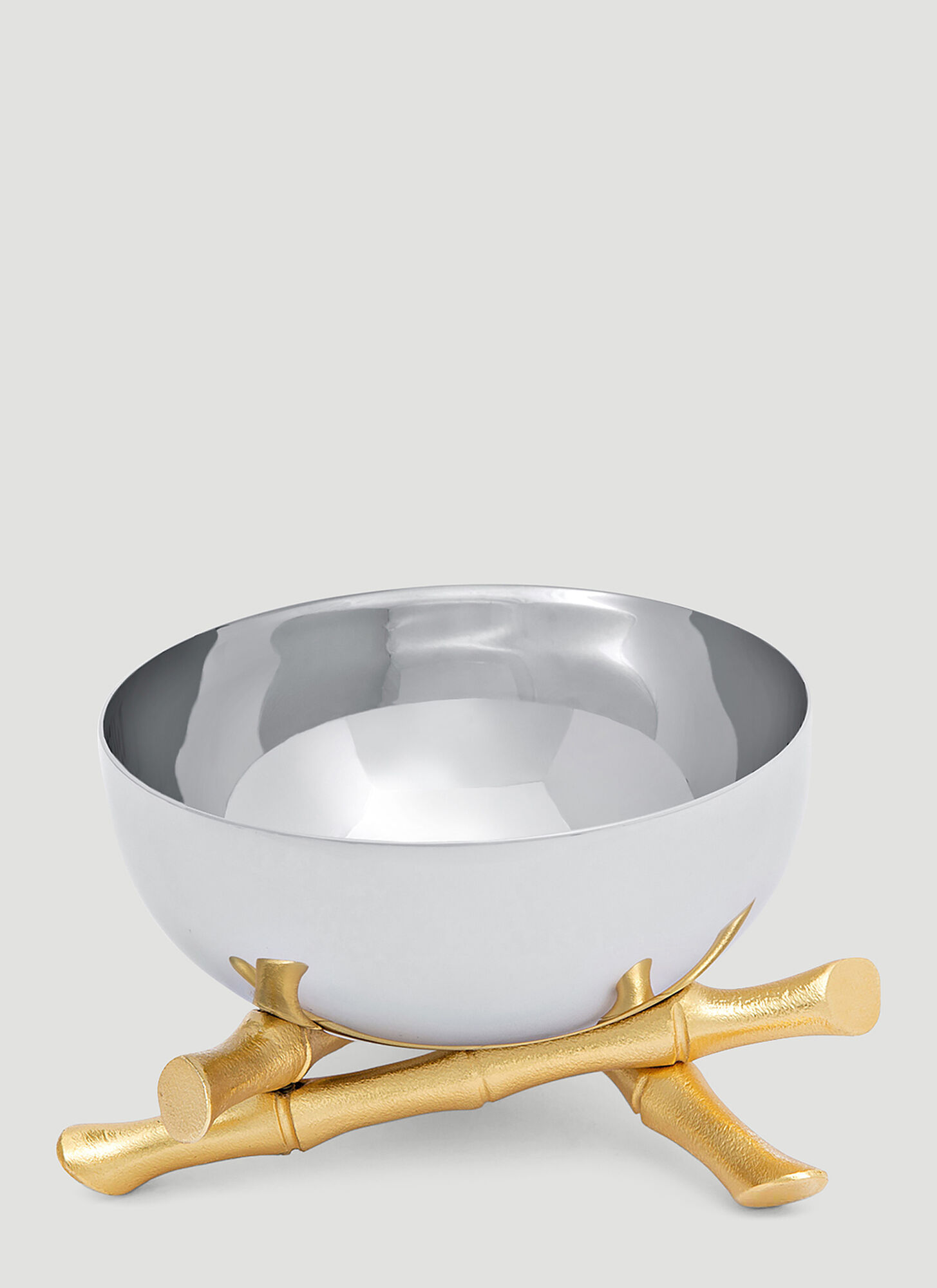 L'objet Unisex Silver Small Bambou Bowl - Decorative Objects One Size