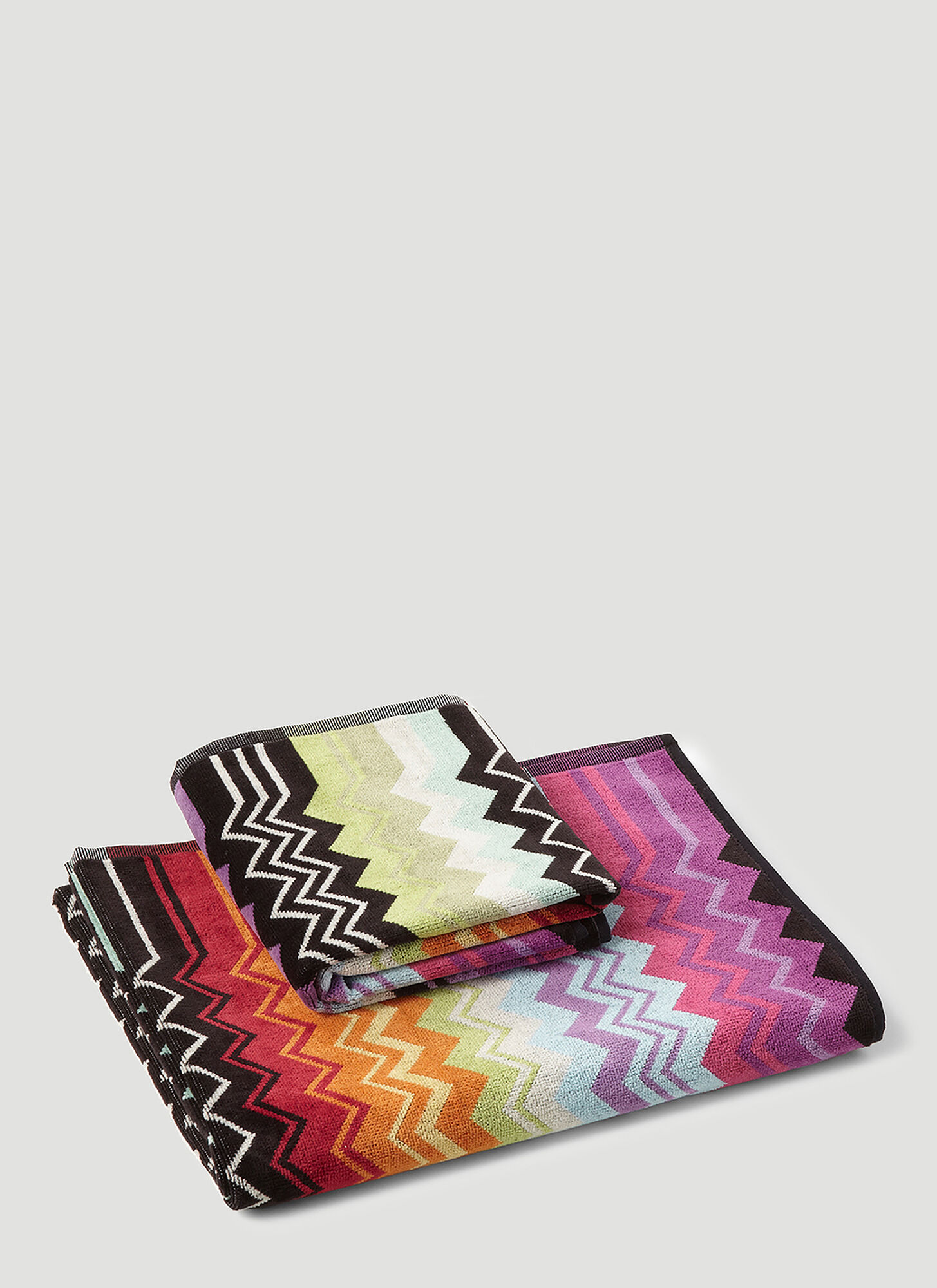Missoni Home Unisex Orange Giacomo Towel Set - Textiles One Size
