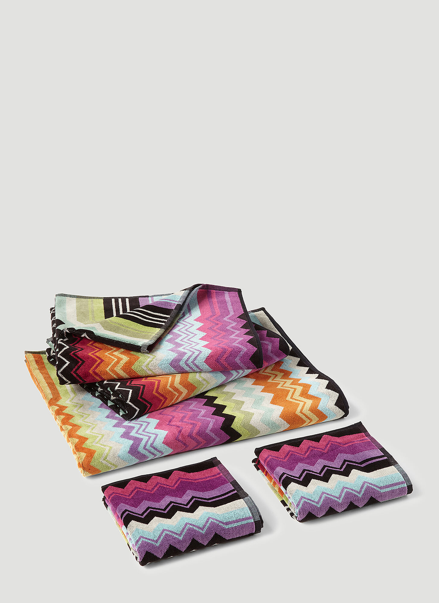 Missoni Home Unisex Orange Giacomo Set Of Five Towel Set - Textiles One Size
