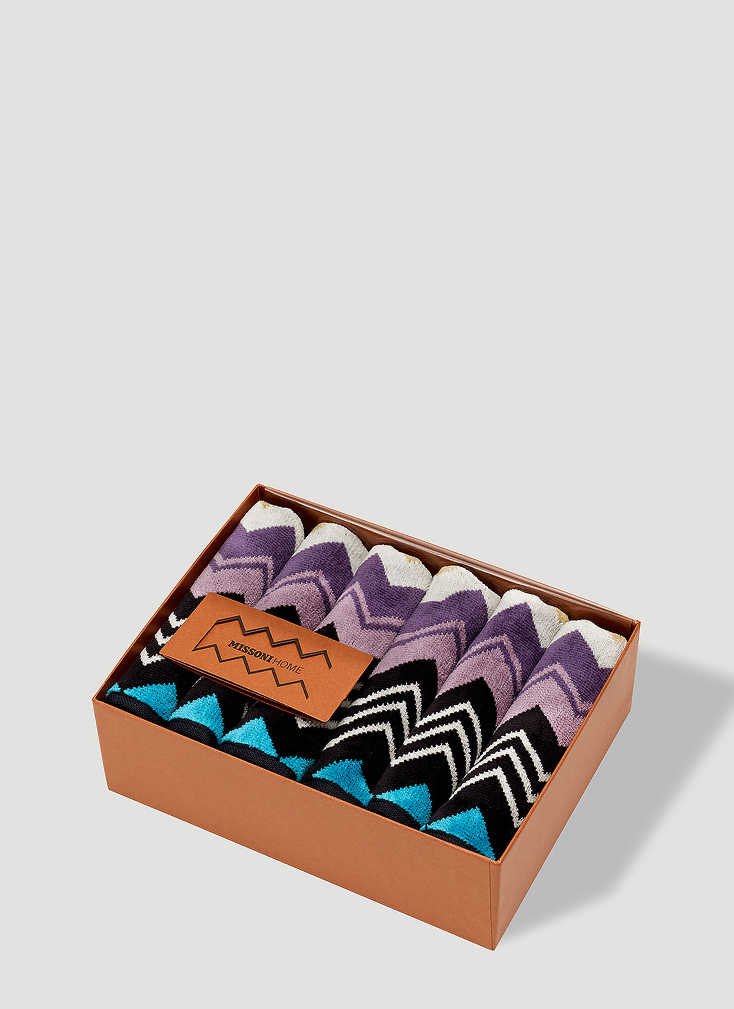 Missoni Unisex Blue Giacomo Face Towel Set - Textiles One Size