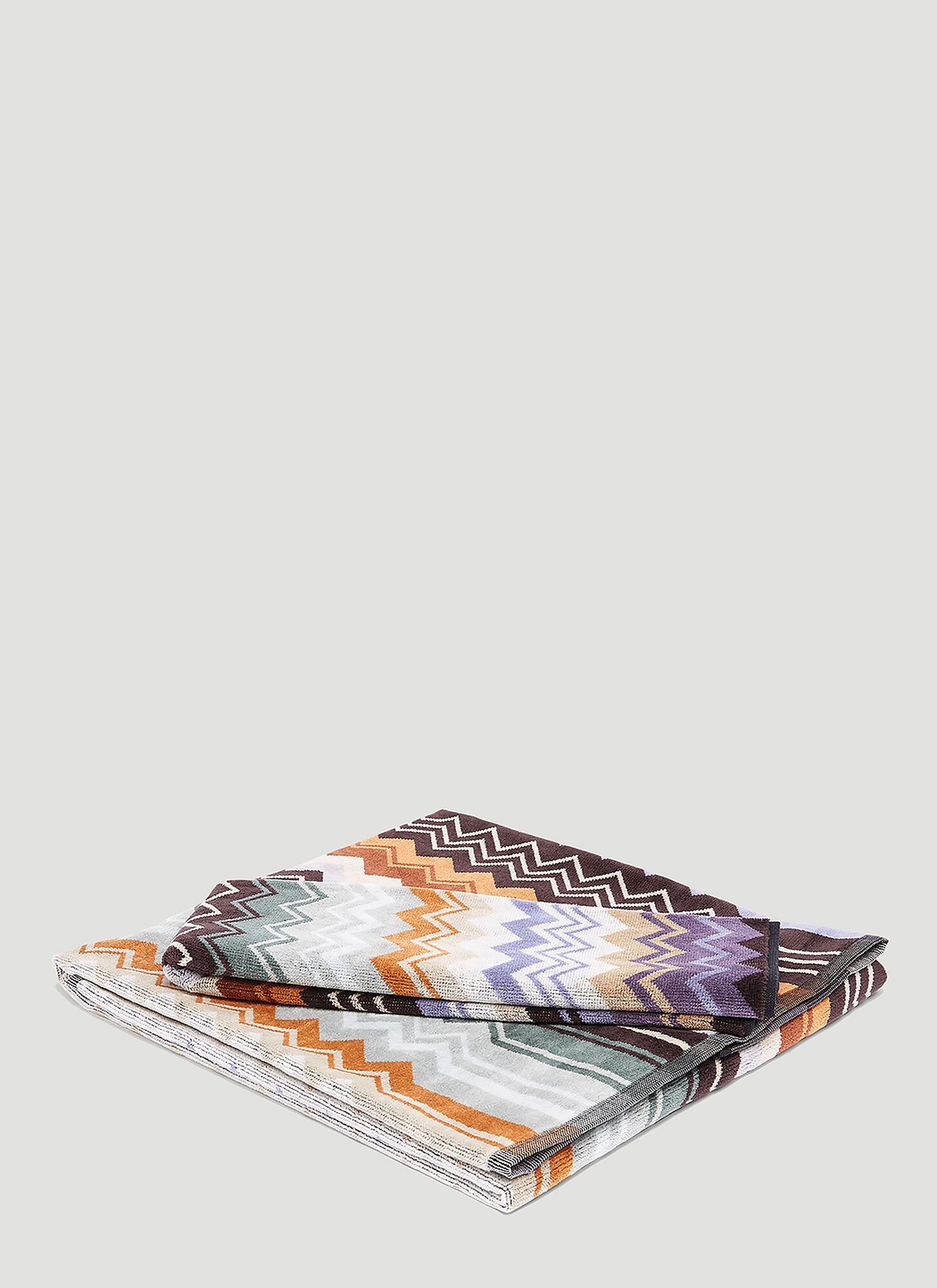 Missoni Home Unisex Green Giacomo Towel Set - Textiles One Size