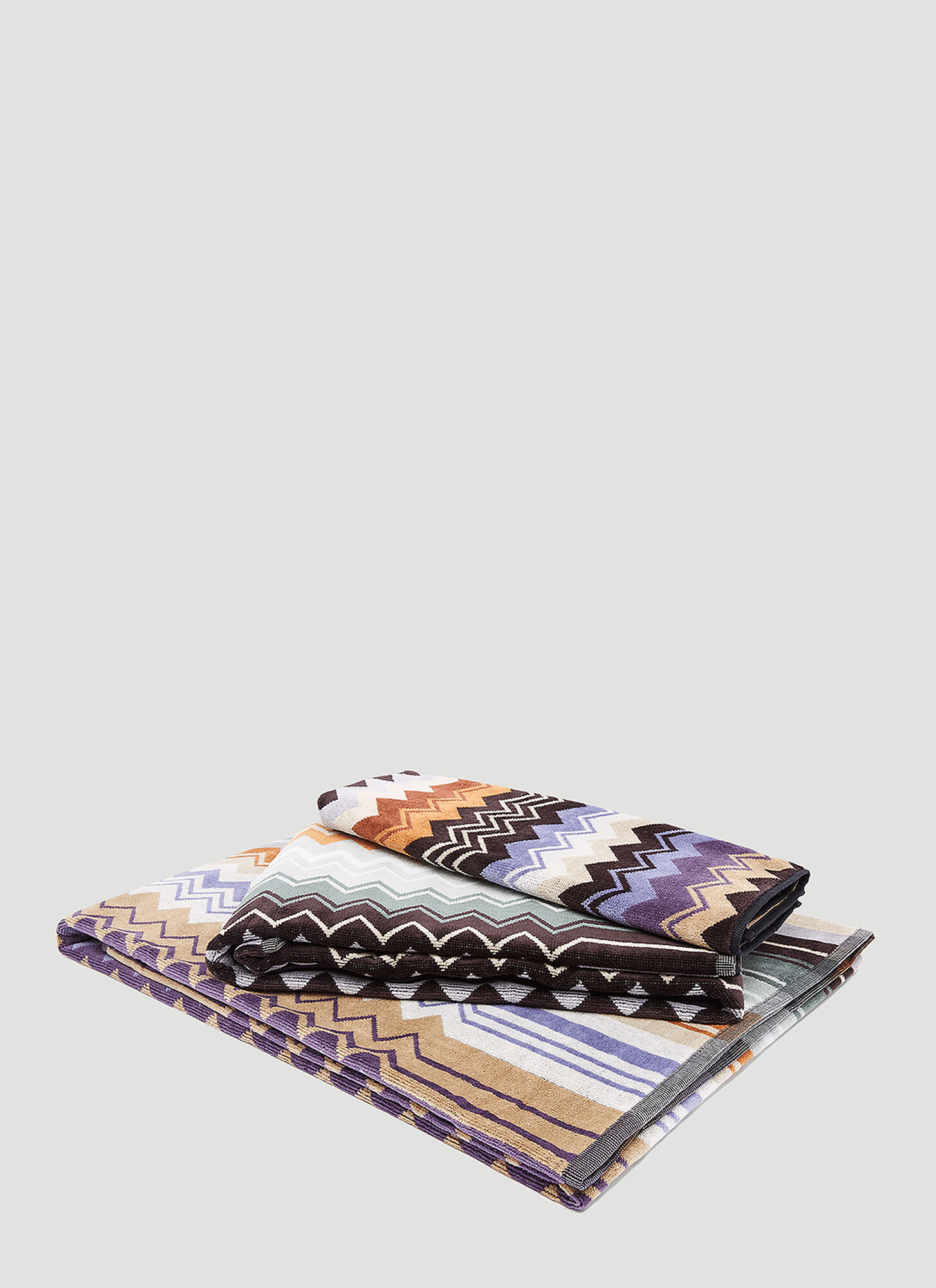 Missoni Home Unisex Green Giacomo Set Of Five Towel - Textiles One Size