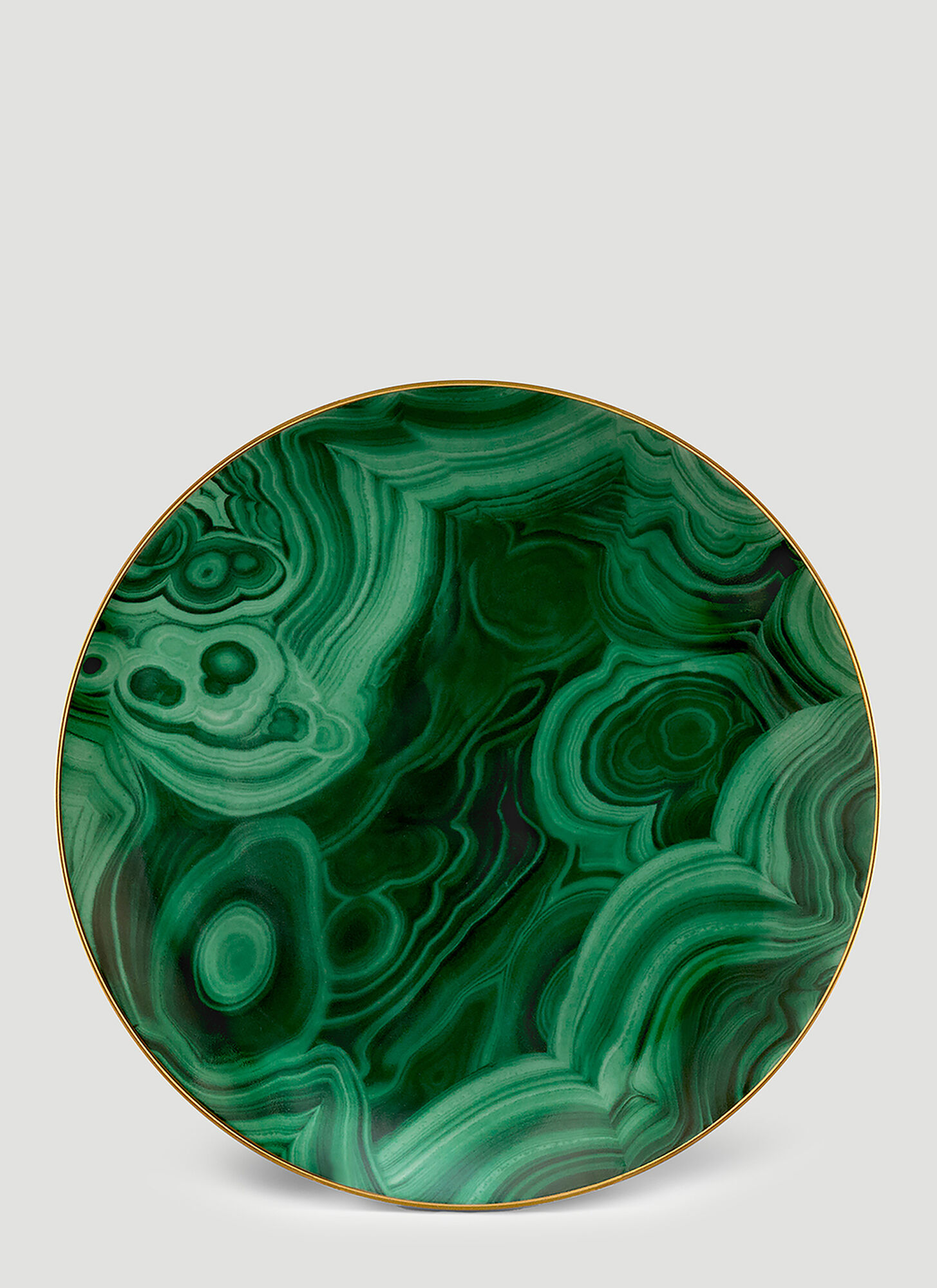 L'objet Unisex Green Malachite Charger Plate - Kitchen One Size