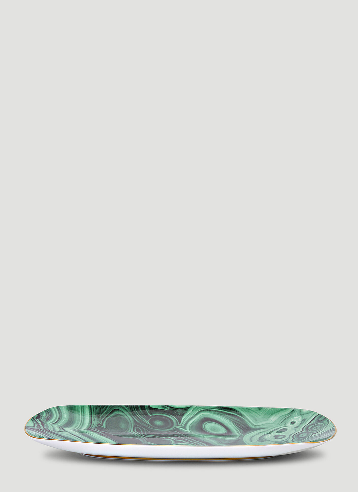  L'objet L'objet Malachite Small Rectangular Tray -  Kitchen Green One Size 