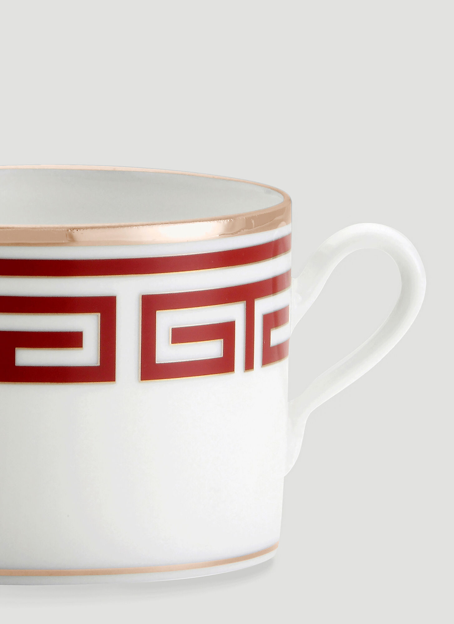  Ginori 1735 Ginori 1735 Set Of Two Labirinto Teacup -  Tea & Coffee Red One Size 
