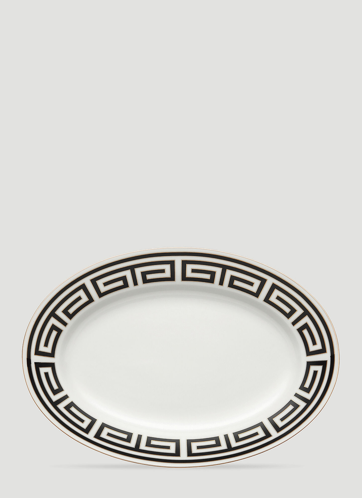 Ginori 1735 Unisex Black Labirinto Oval Platter - Kitchen One Size