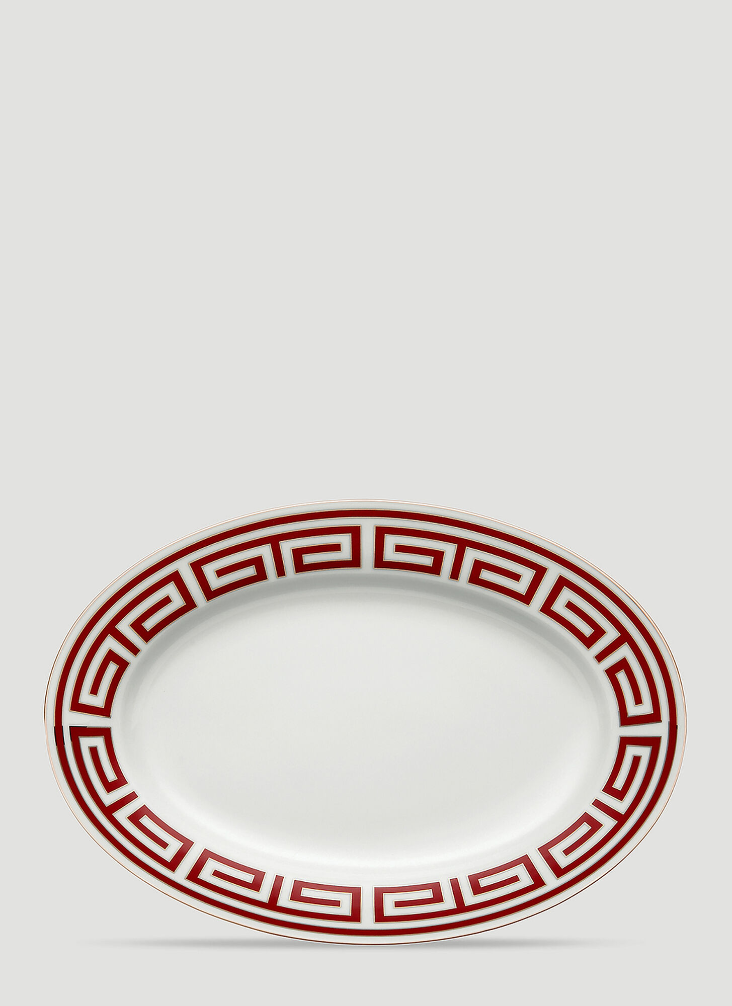 Ginori 1735 Unisex Red Labirinto Oval Platter - Kitchen One Size