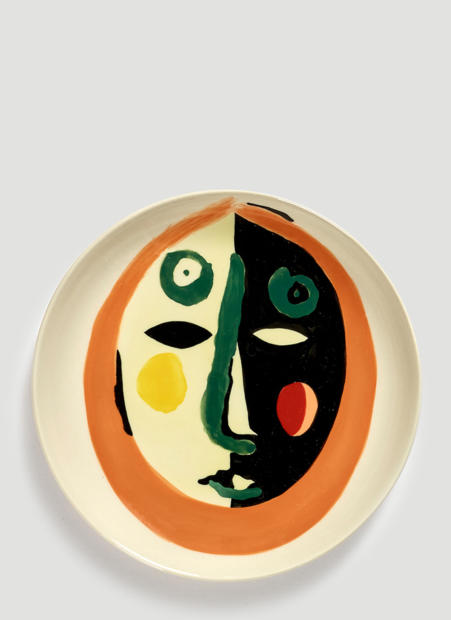 Serax Set Of Four Feast Face 1 Extra Small Plates - Kitchen Orange One Size