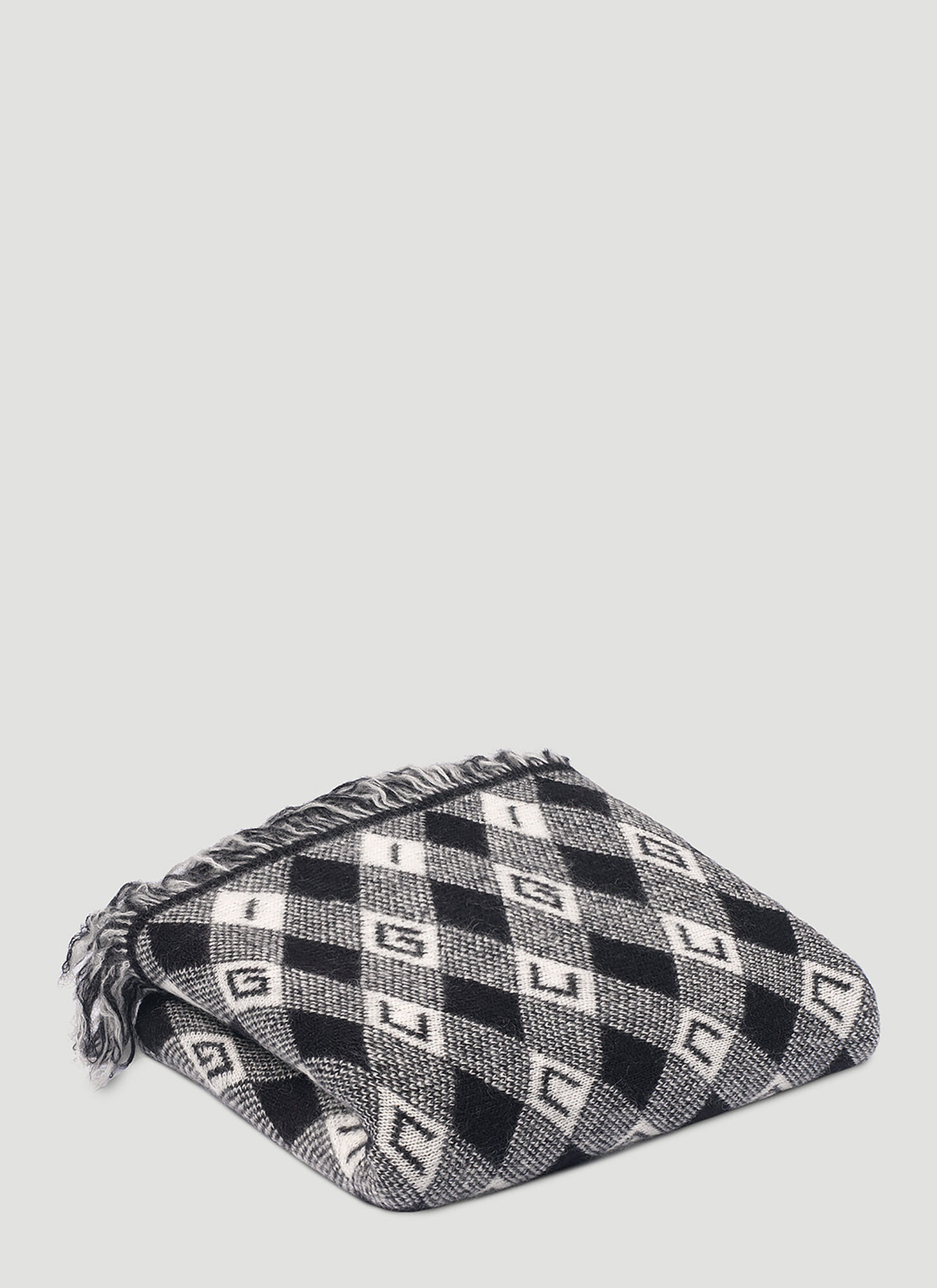  Gucci Gucci Gg Check Blanket -  Textiles Black One Size 