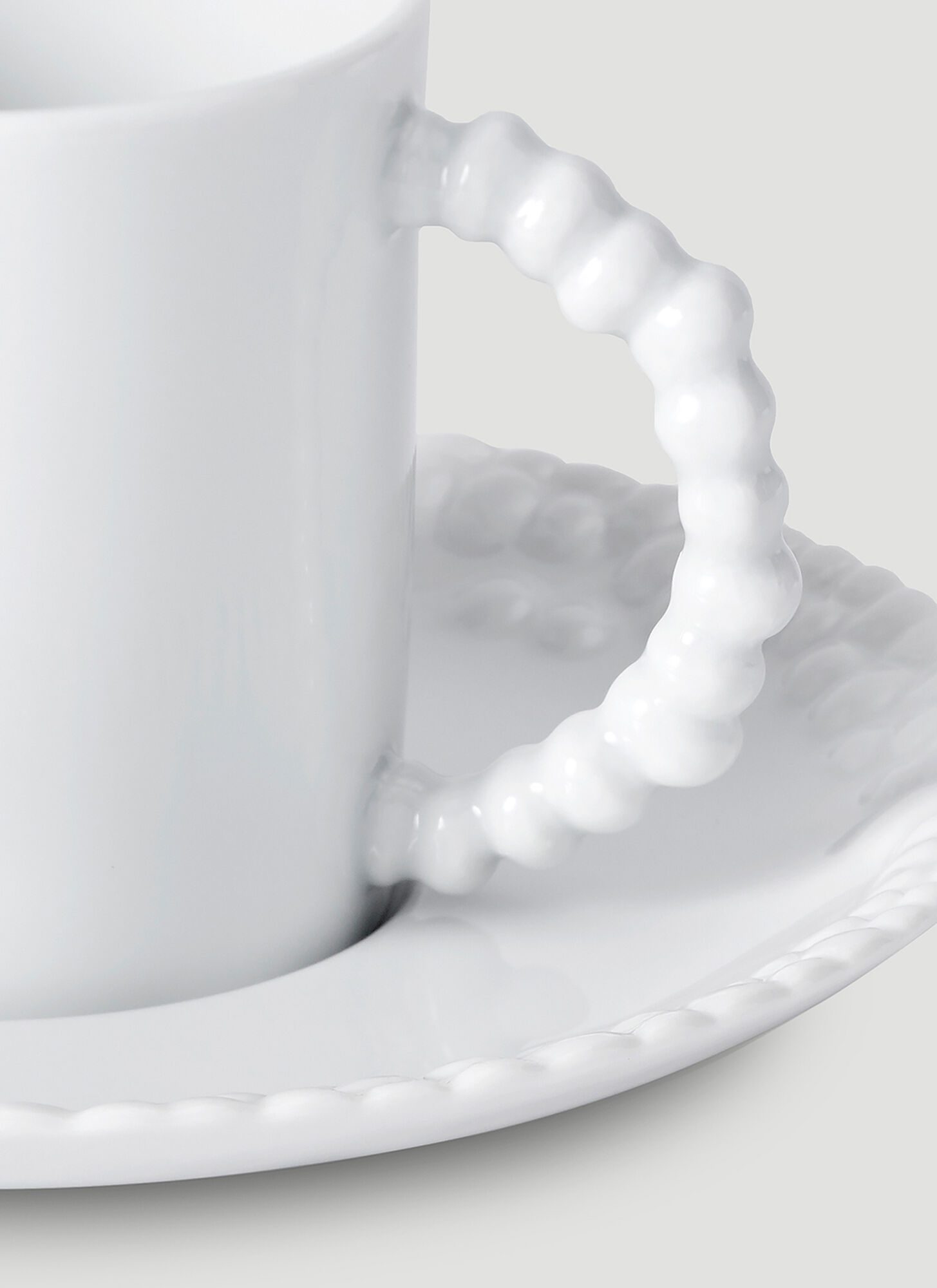  L'objet L'objet Mojave Espresso Cup And Saucer -  Tea & Coffee White One Size 