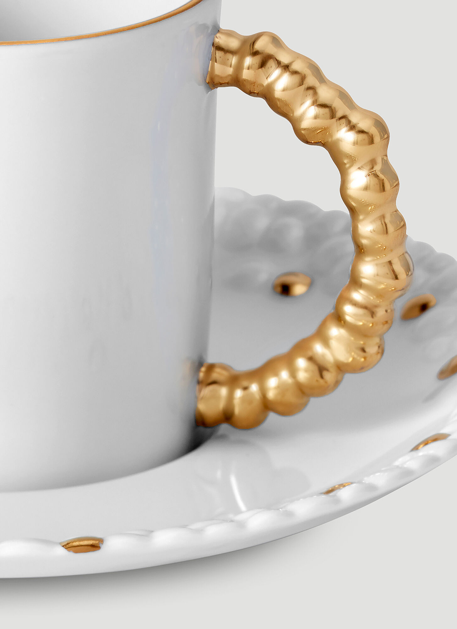  L'objet L'objet Mojave Espresso Cup And Saucer -  Tea & Coffee White One Size 
