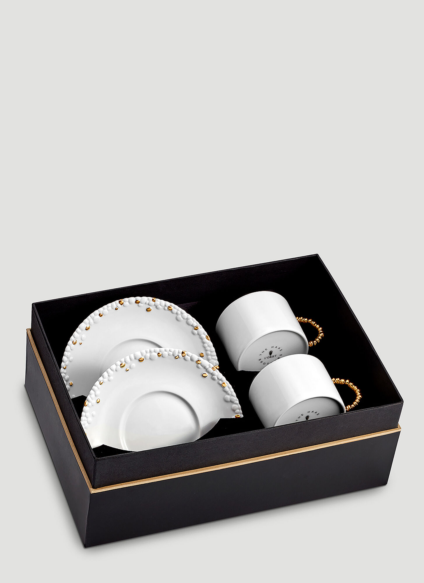 L'objet Unisex White Set Of Two Mojave Teacup And Saucer - Tea & Coffee One Size