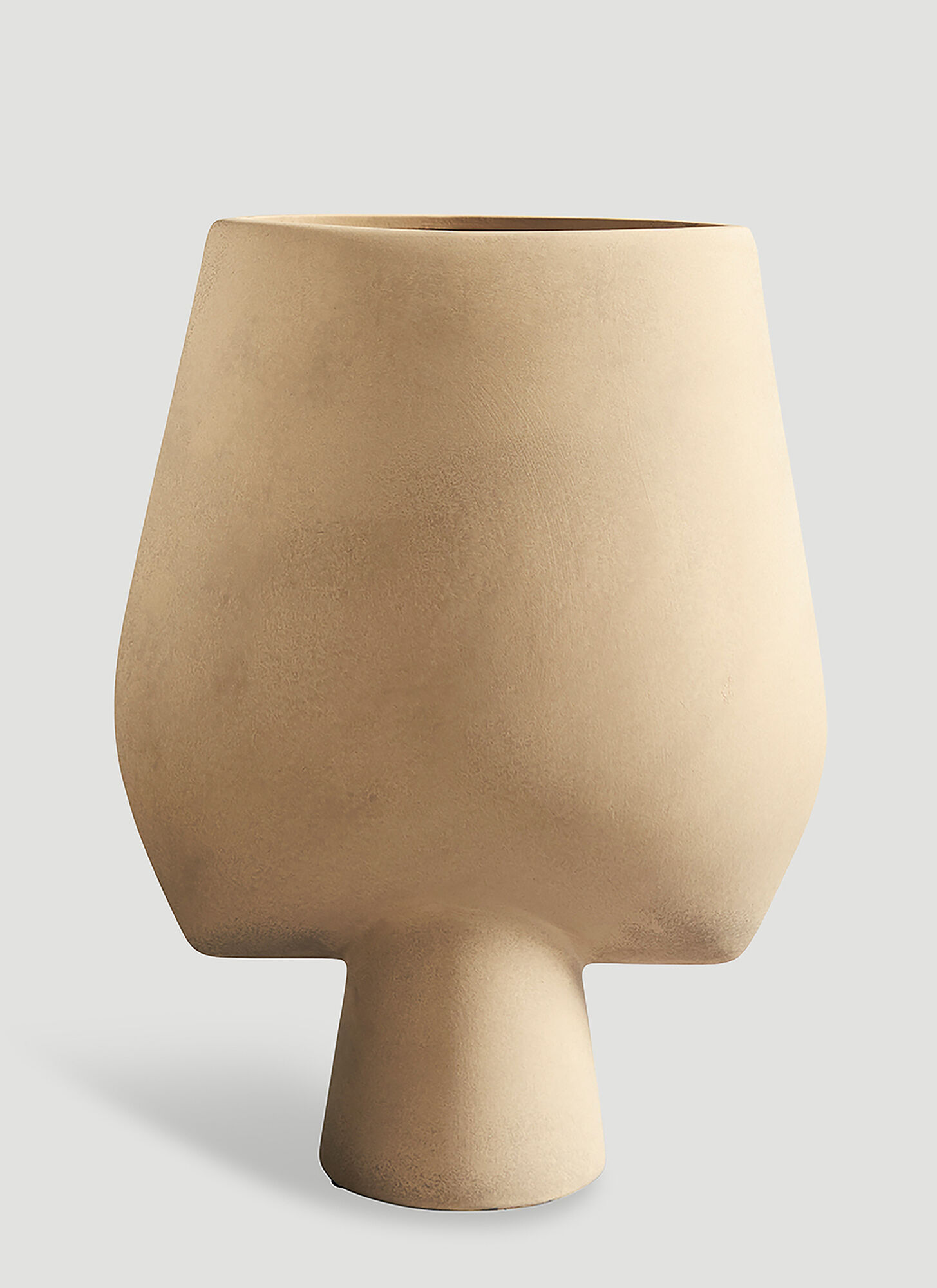 101 Copenhagen Unisex Beige Sphere Square Vase - Vases One Size