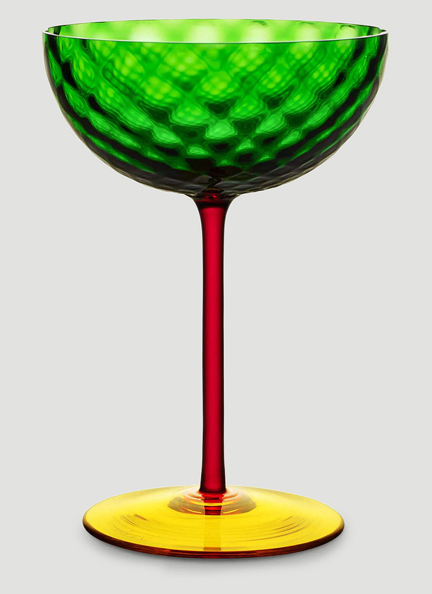 Dolce & Gabbana Casa Multicoloured Champagne Glass In Murano Glass - Glassware One Size