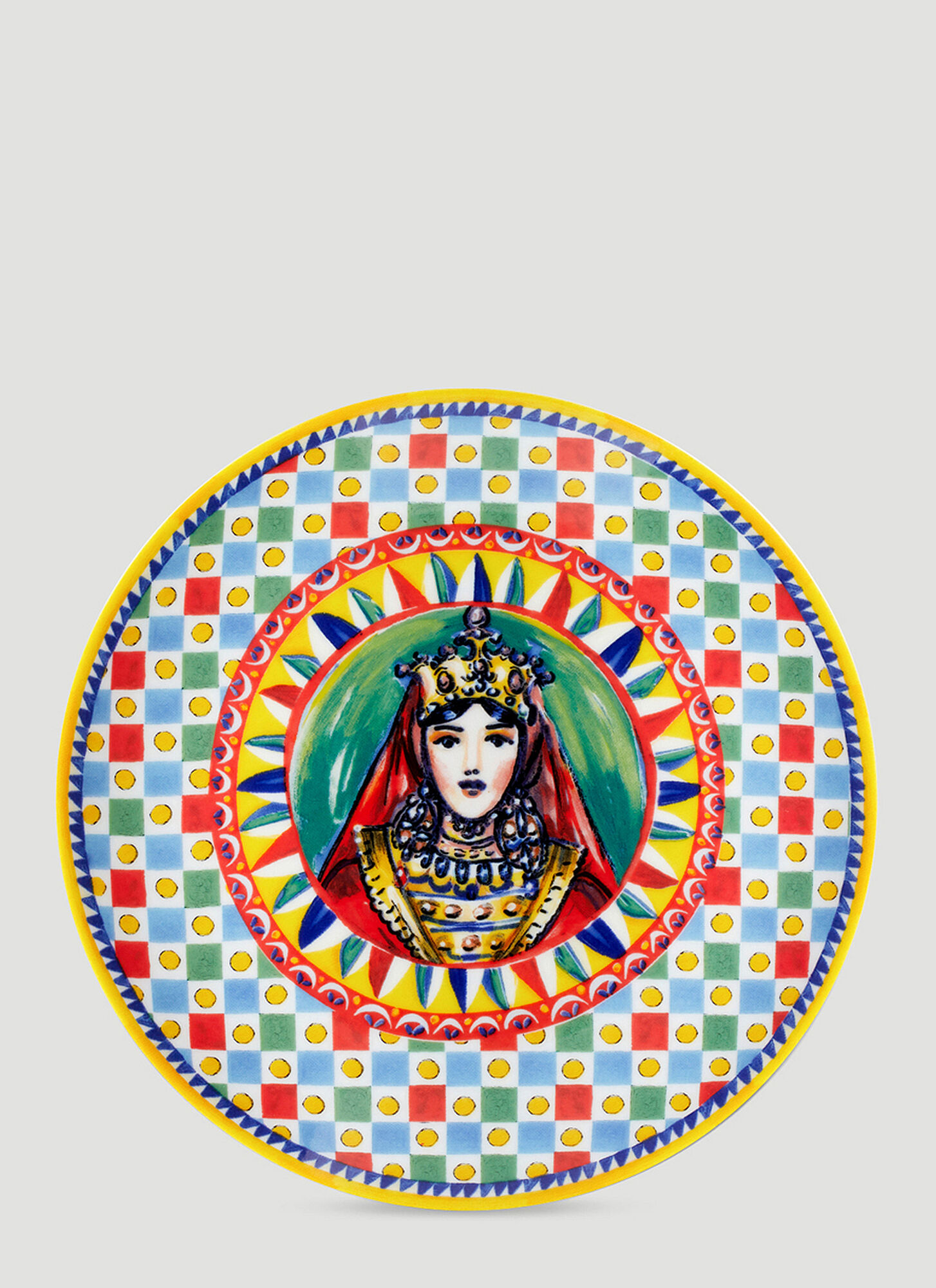 Dolce & Gabbana Casa Unisex Multicoloured 'Carretto Siciliano' Dessert Plate, Set Of Two - Kitchen One Size