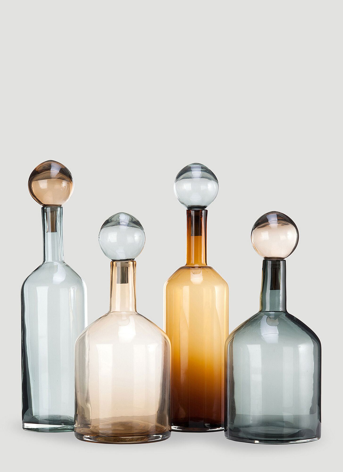 Polspotten Unisex Transparent Set Of Four Bubbles & Bottles Chic Mix - Glassware One Size