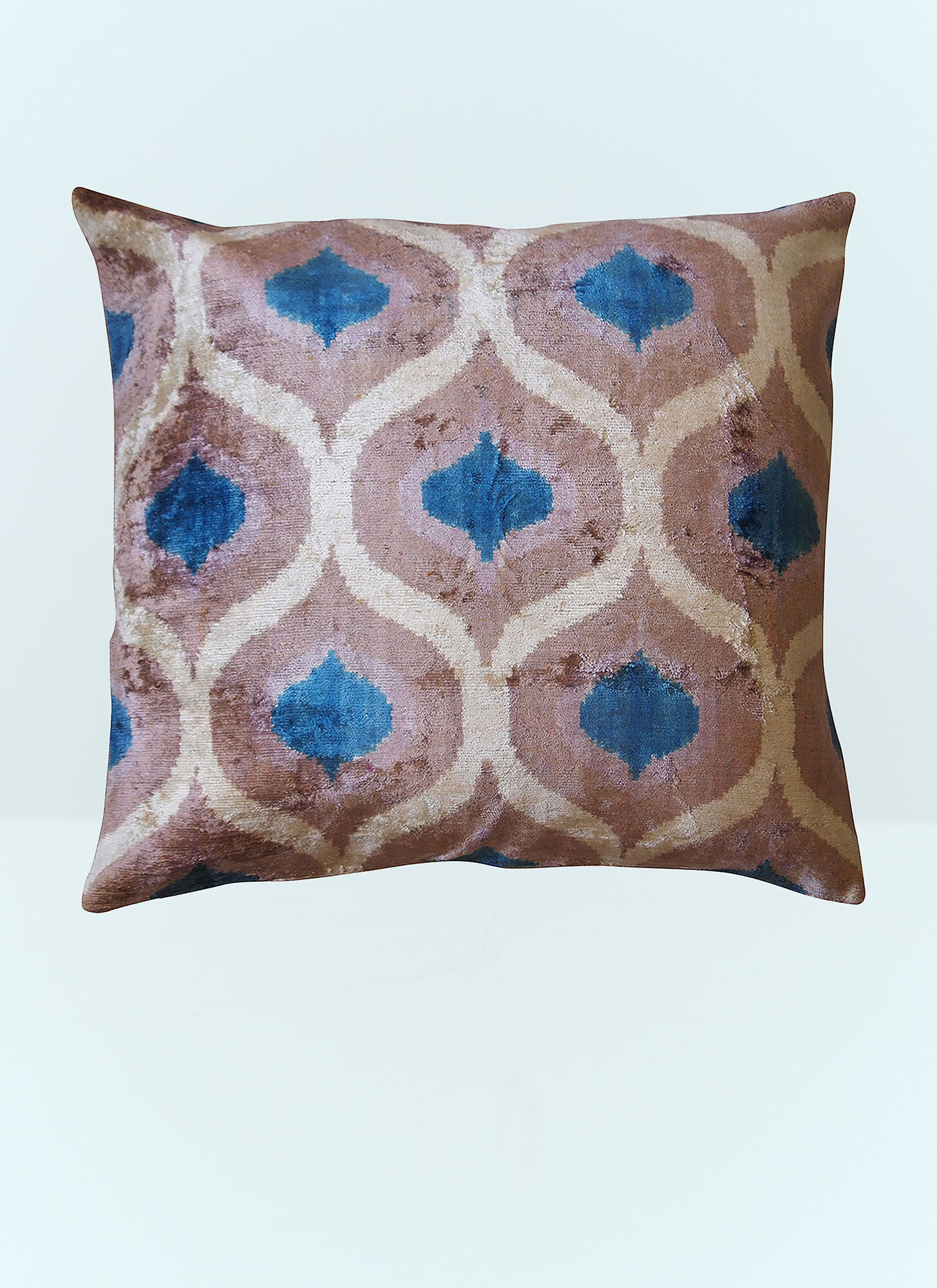 Les Ottomans Unisex Pink Velvet Cushion - Textiles One Size