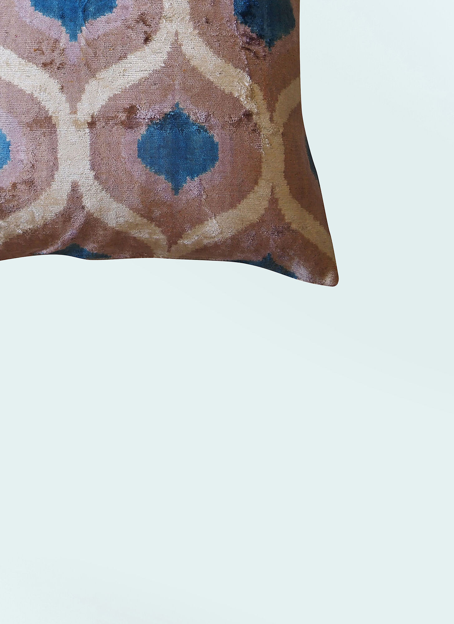  Les Ottomans Les Ottomans Velvet Cushion -  Textiles Pink One Size 