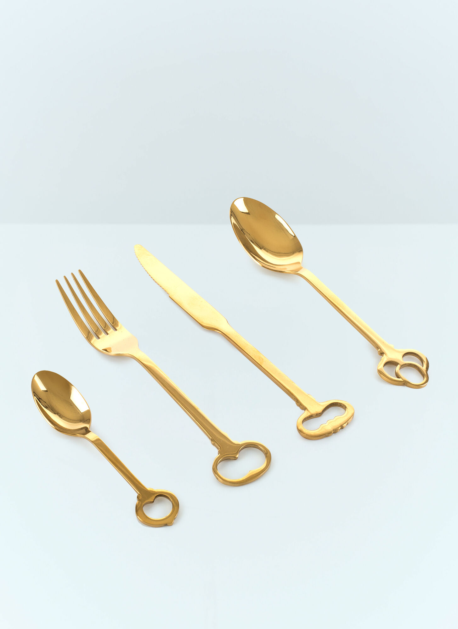 Seletti Unisex Gold Keytlery Cutlery Set - Kitchen One Size