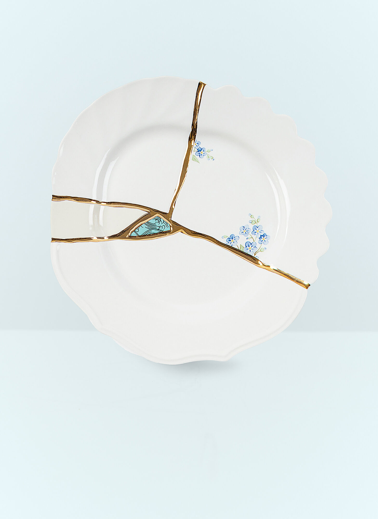 Seletti Unisex White Kintsugi Dessert Plate - Kitchen One Size