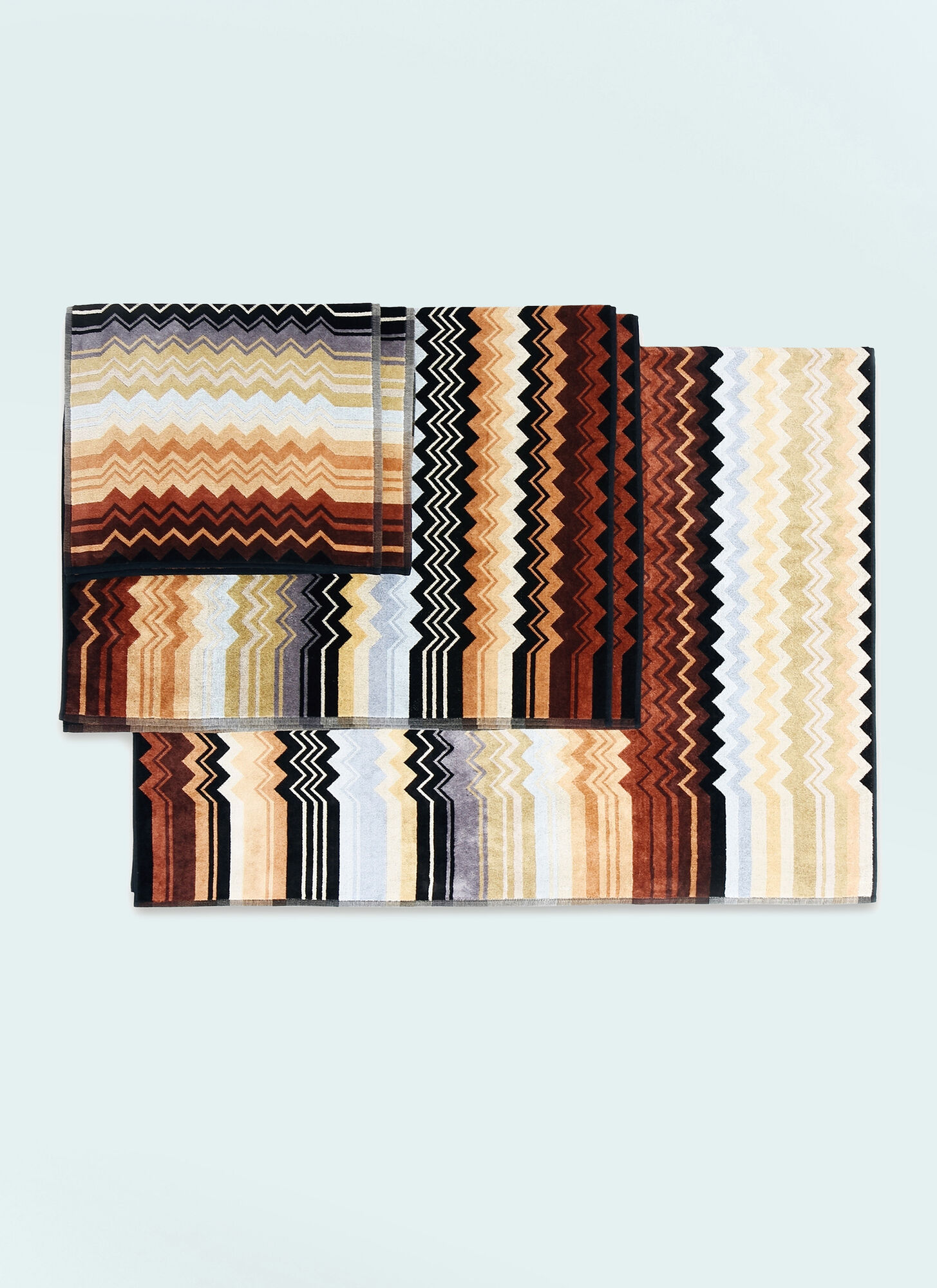 Missoni Unisex Brown Giacomo Towel Set - Textiles One Size