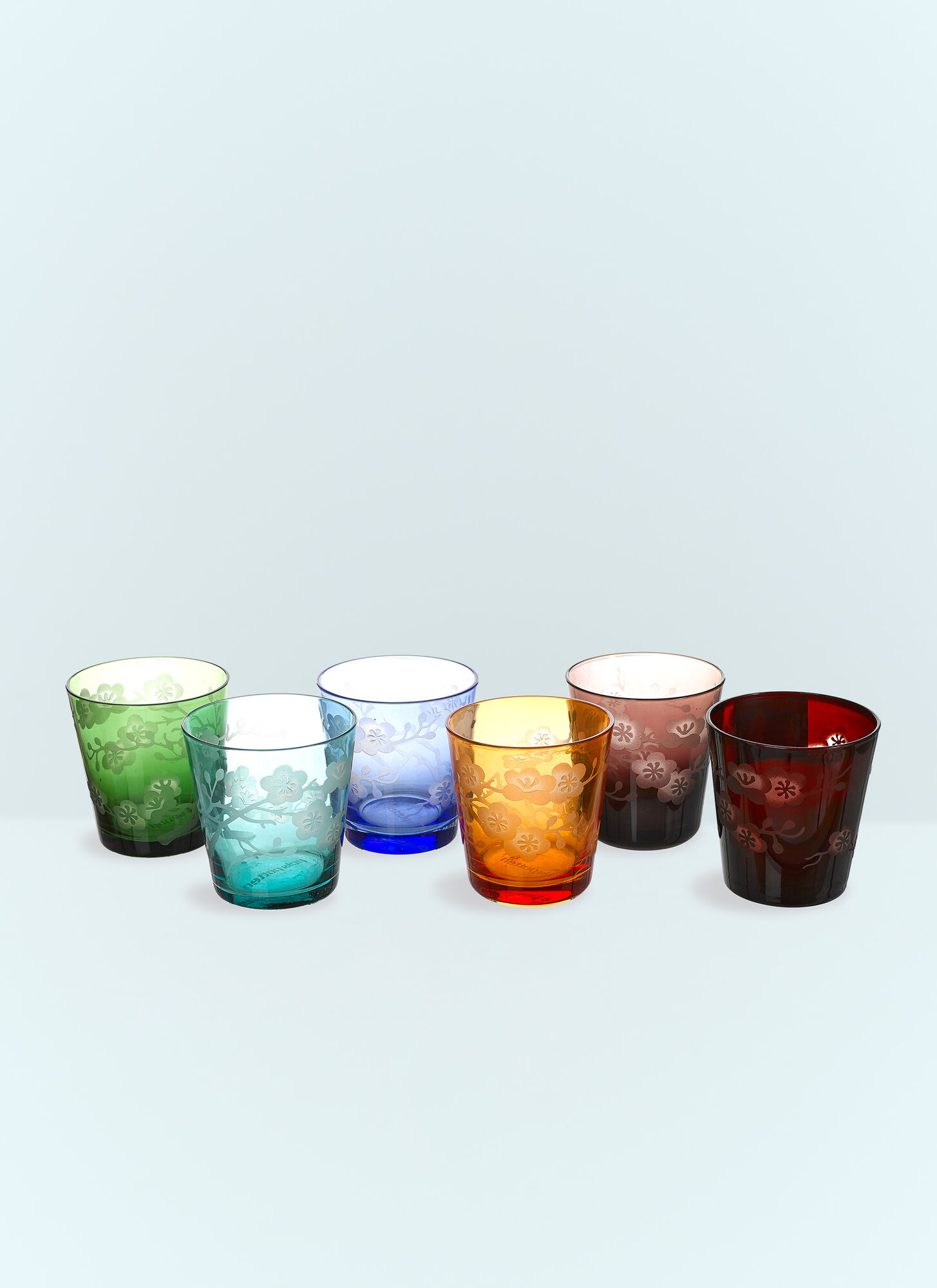 Polspotten Multicolour Blossom Set Of Six Tumblers - Glassware One Size