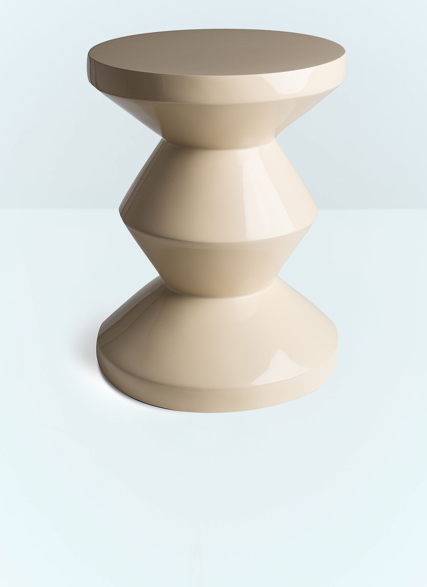 Polspotten Unisex Cream Zig Zag Stool - Furniture One Size
