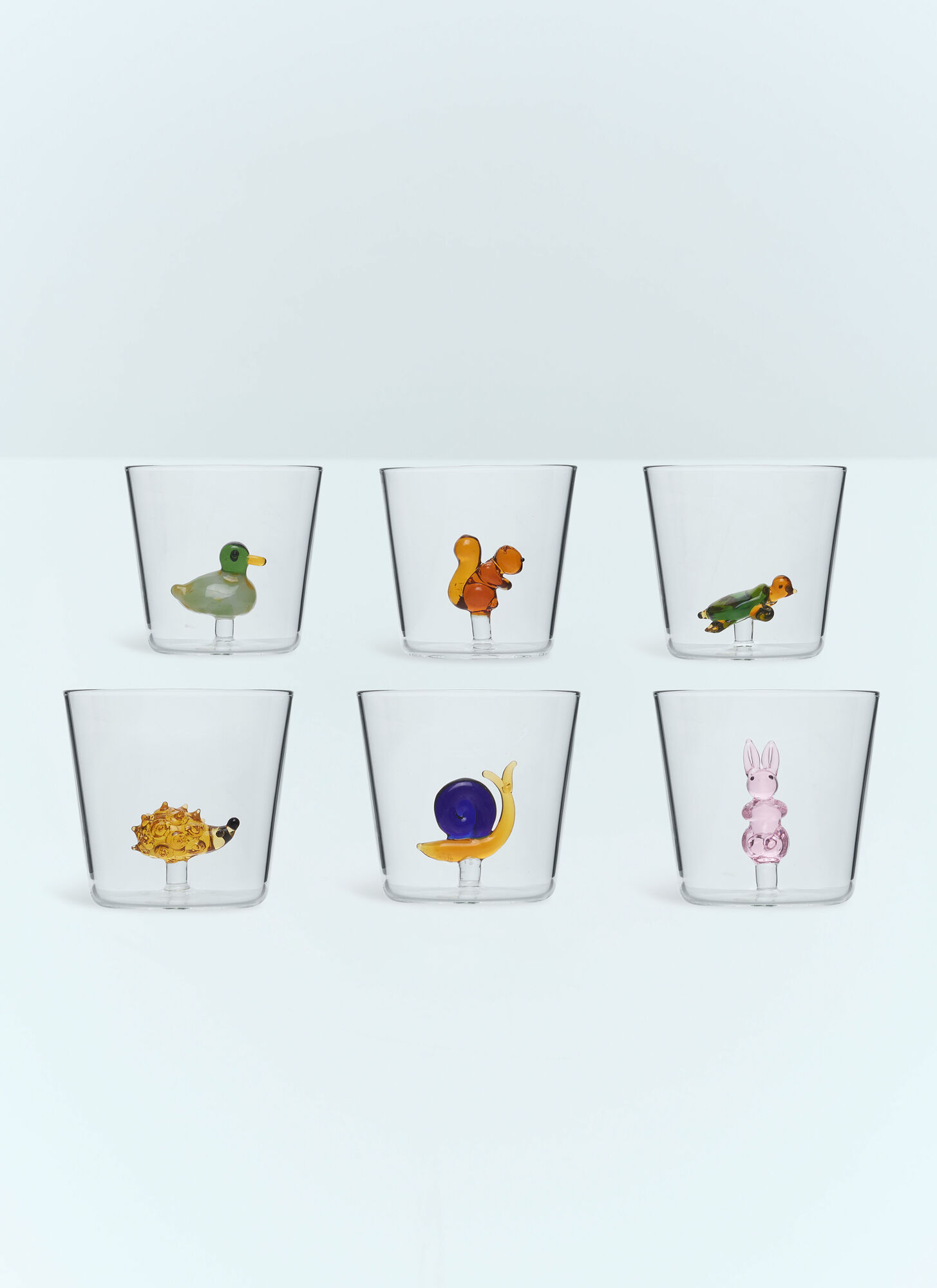 Ichendorf Milano Unisex Multicolour Set Of Six Animal Farm Tumblers - Glassware One Size