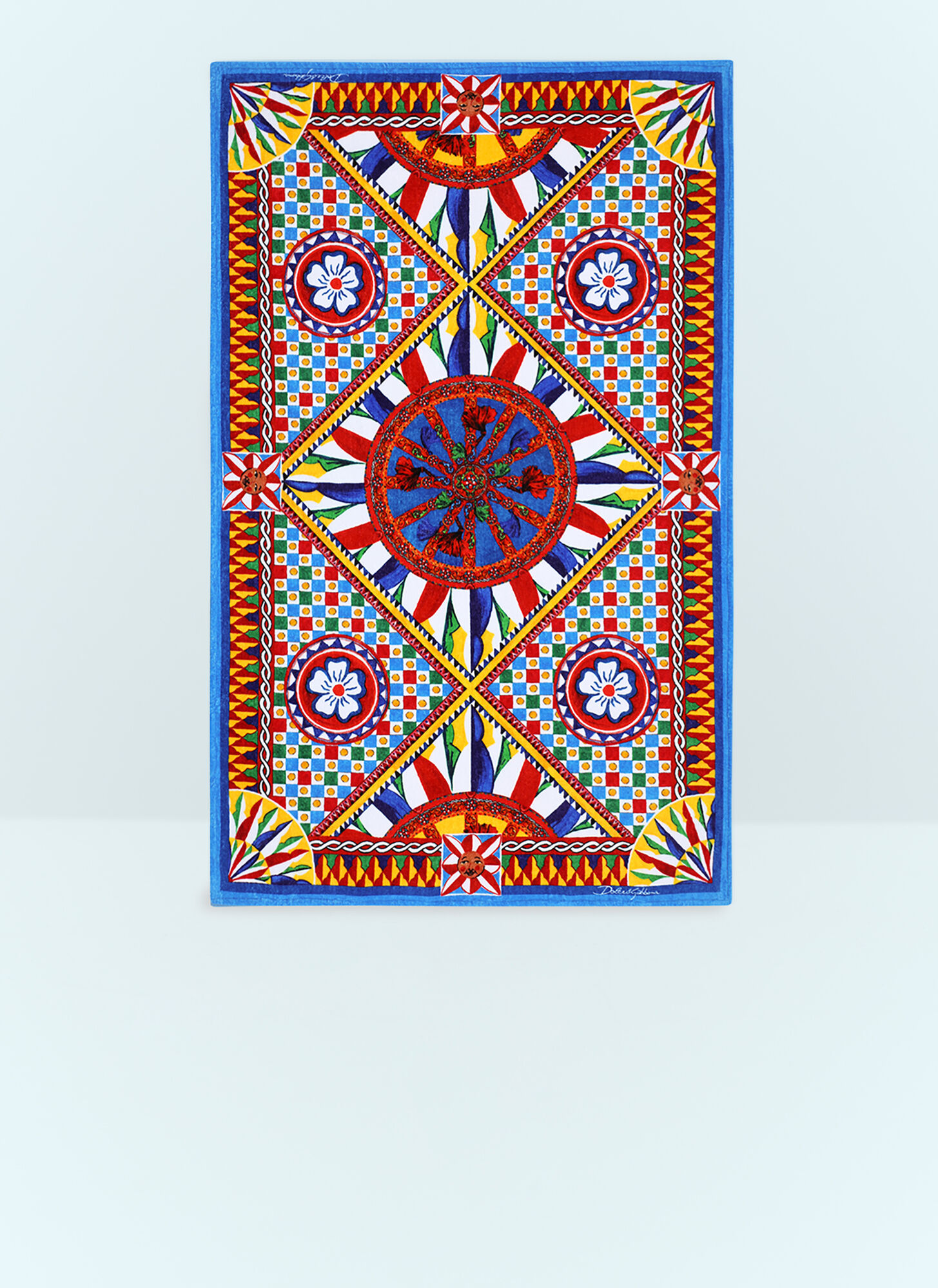 Dolce & Gabbana Casa Unisex Blue Carretto Beach Towel - Textiles One Size