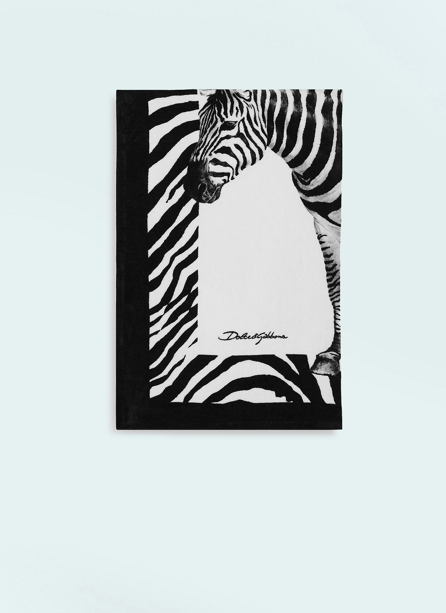  Dolce & Gabbana Casa Dolce & Gabbana Casa Zebra Beach Towel -  Textiles Black One Size 
