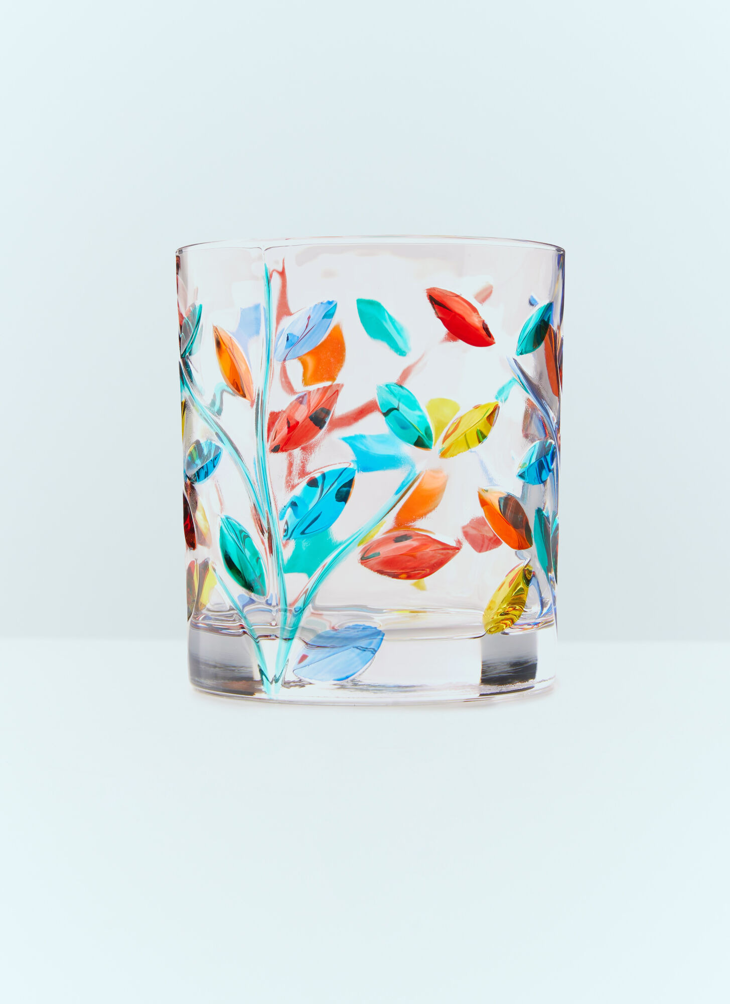  Les Ottomans Les Ottomans Set Of Four Floral Crystal Tumblers -  Glassware Clear One Size 