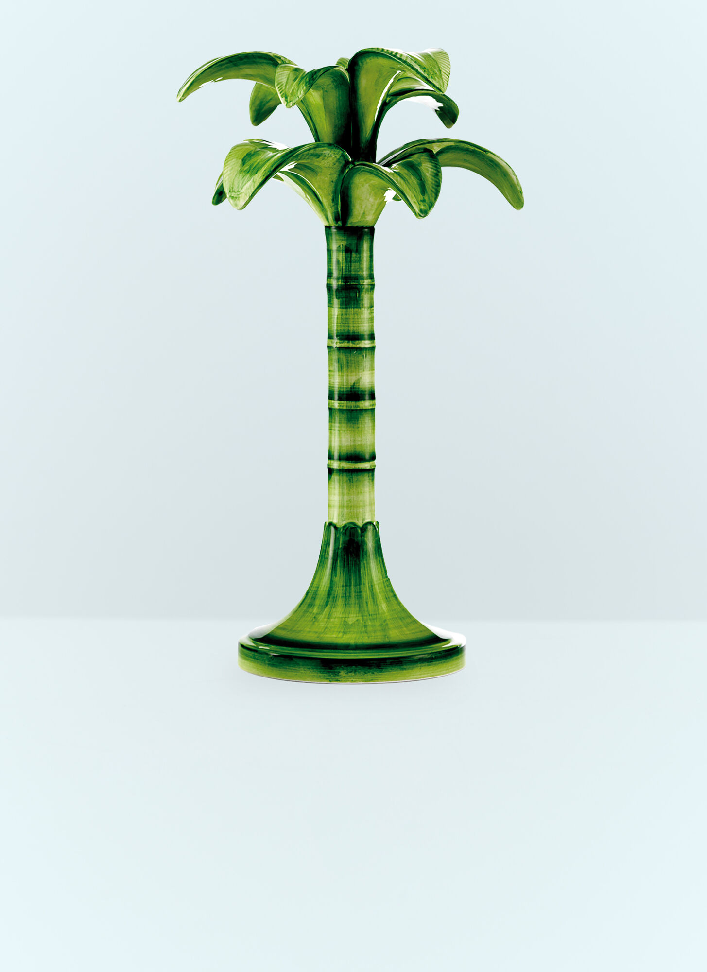 Les Ottomans Unisex Green Large Palm Candleholder - Candles & Scents One Size