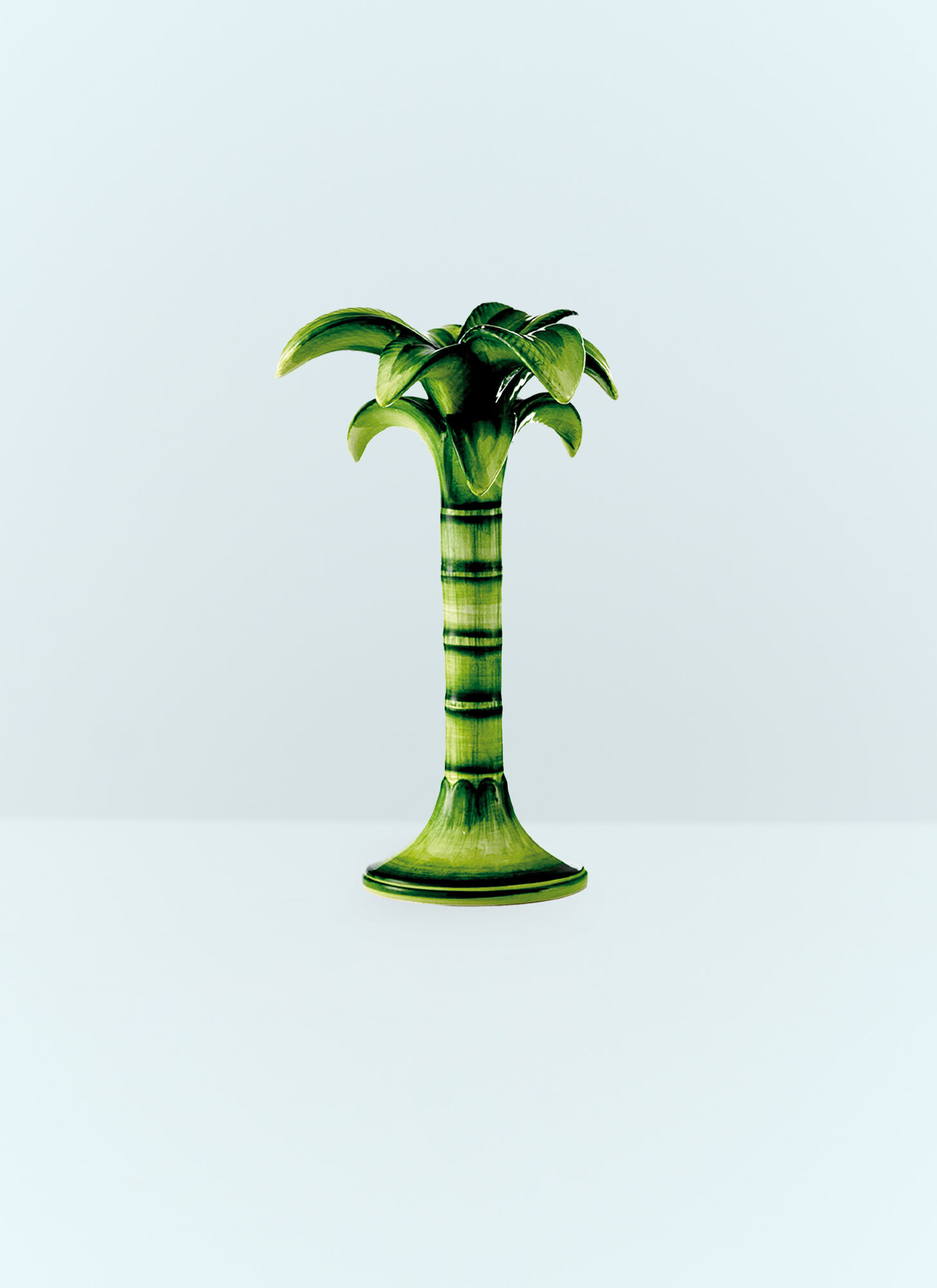 Les Ottomans Unisex Green Medium Palm Candleholder - Candles & Scents One Size