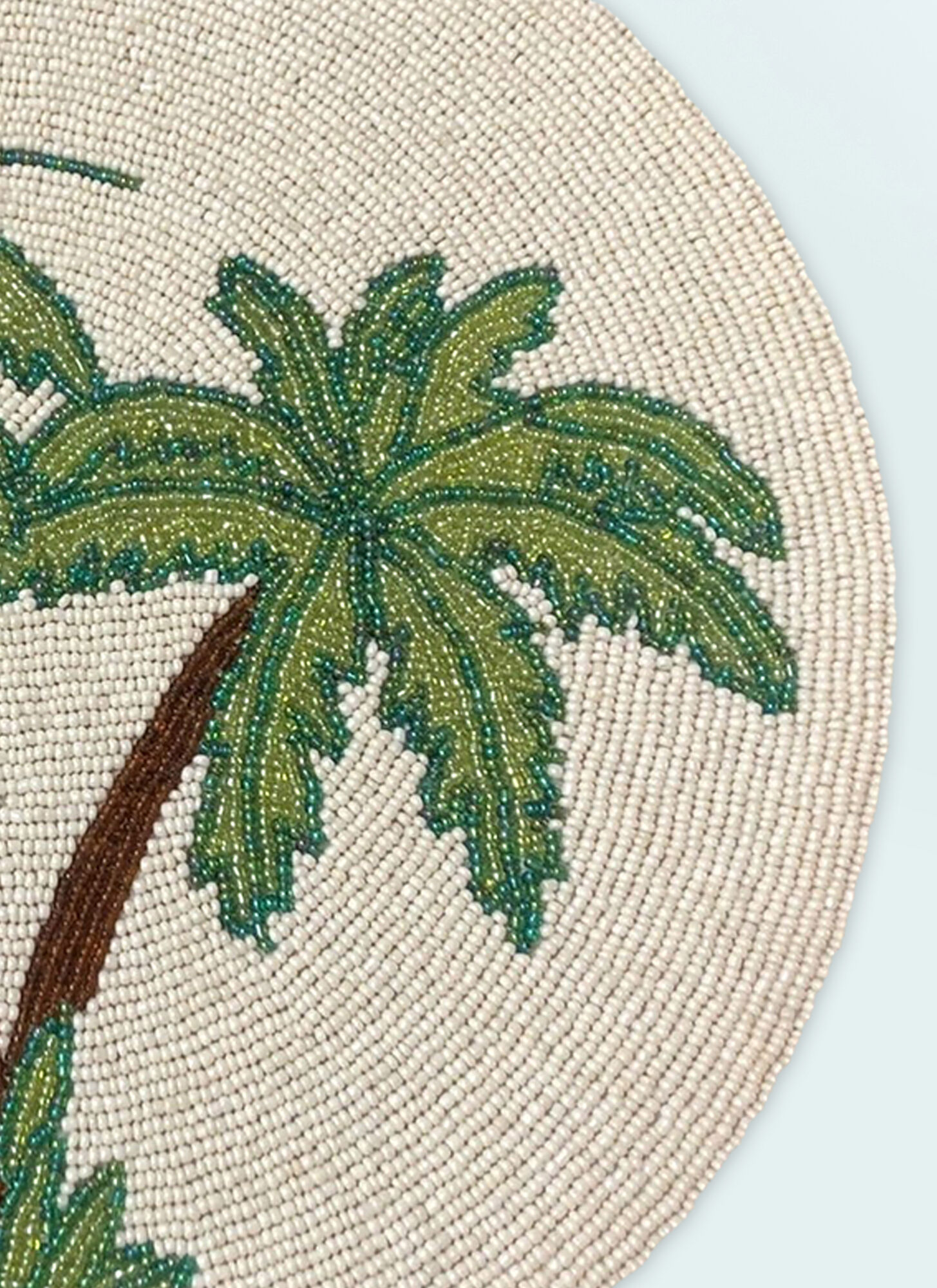  Les Ottomans Les Ottomans Set Of Two Palm Tree Placemats -  Textiles Beige One Size 