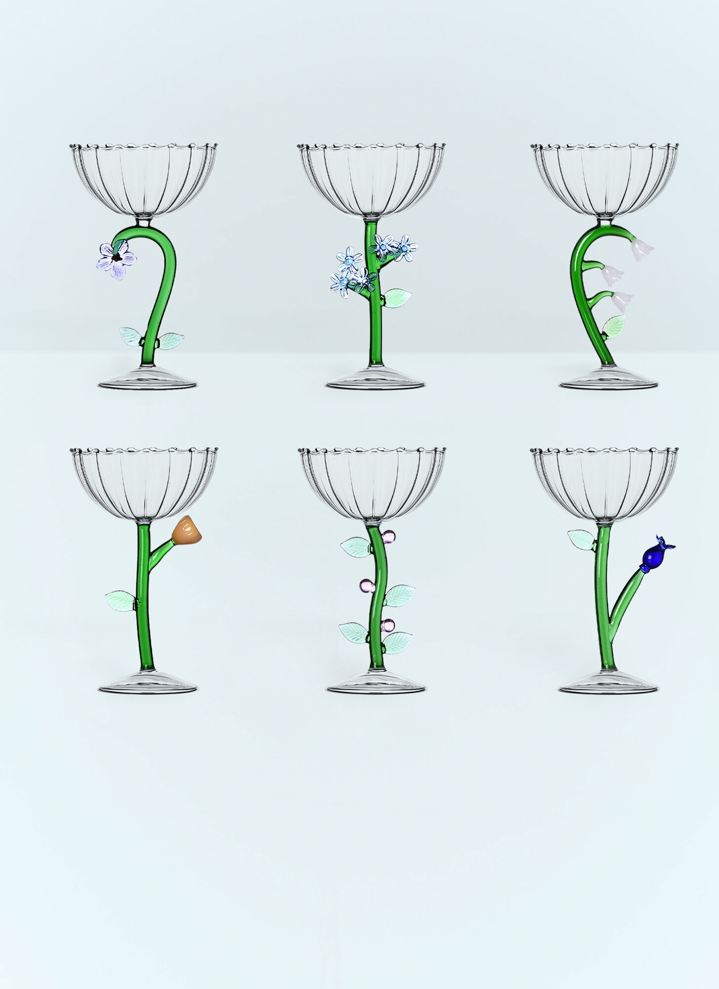 Ichendorf Milano Clear Set Of Six Botanica Champagne Glasses - Glassware One Size