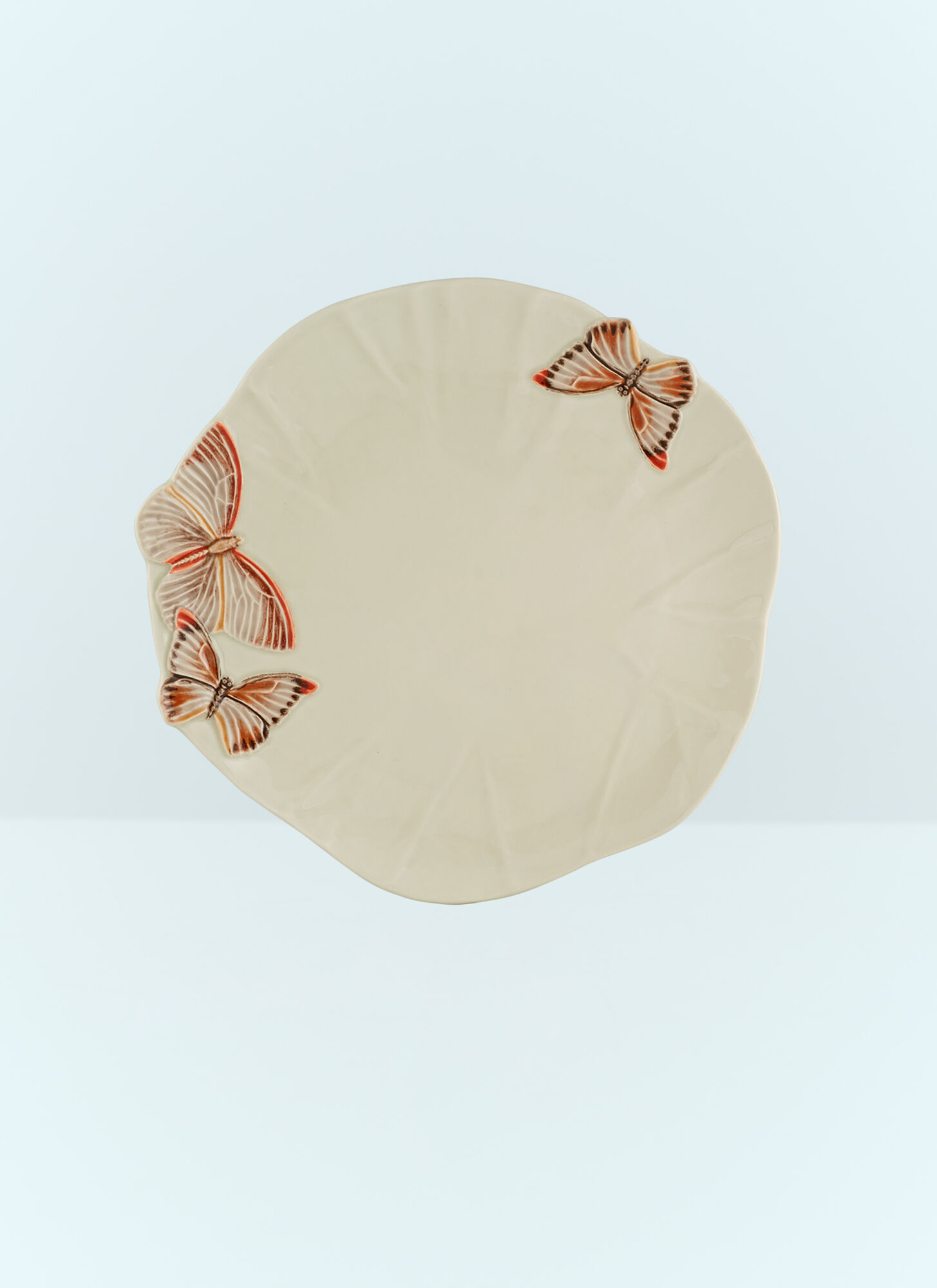  Bordallo Pinheiro Bordallo Pinheiro Set Of Two Cloudy Butterflies Charger Plates -  Kitchen Cream One Size 