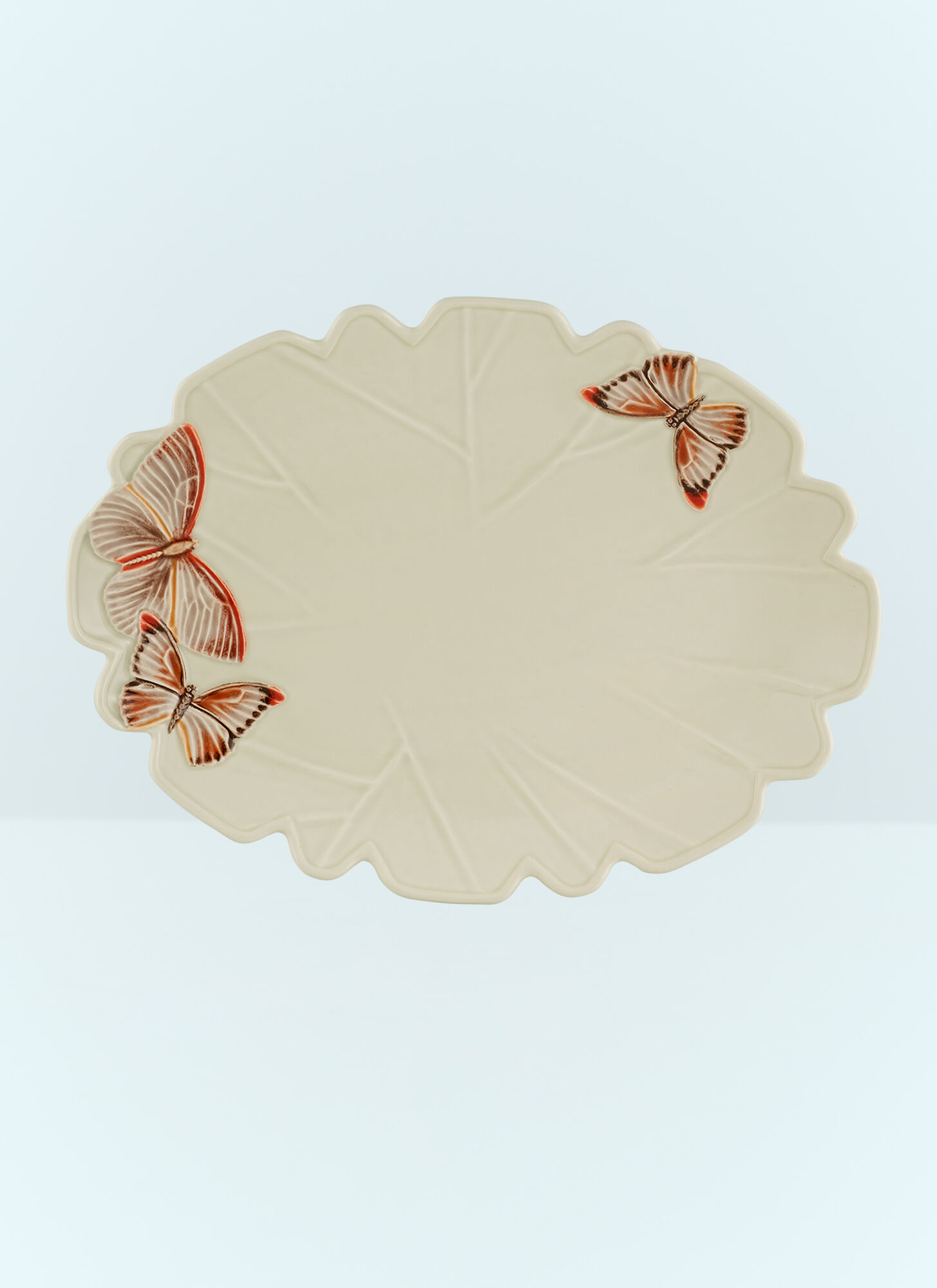 Bordallo Pinheiro Unisex Cream Cloudy Butterflies Oval Platter - Kitchen One Size