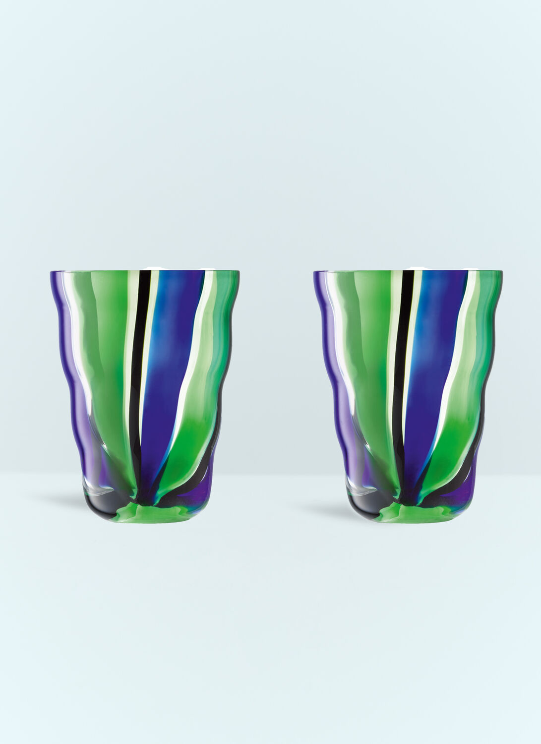 LSA INTERNATIONAL SET OF TWO FOLK TUMBLERS 
