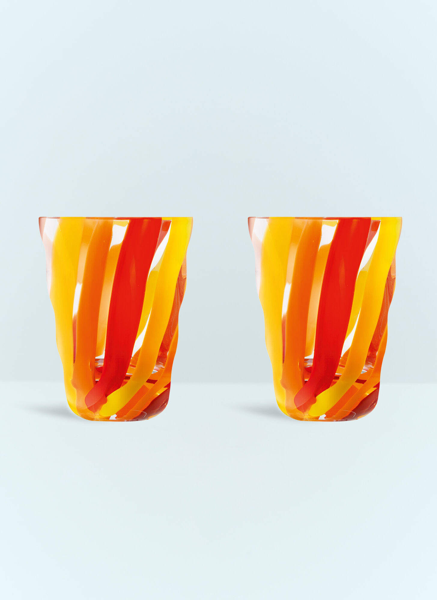Lsa International Unisex Multicolour Set Of Two Folk Tumblers - Glassware One Size