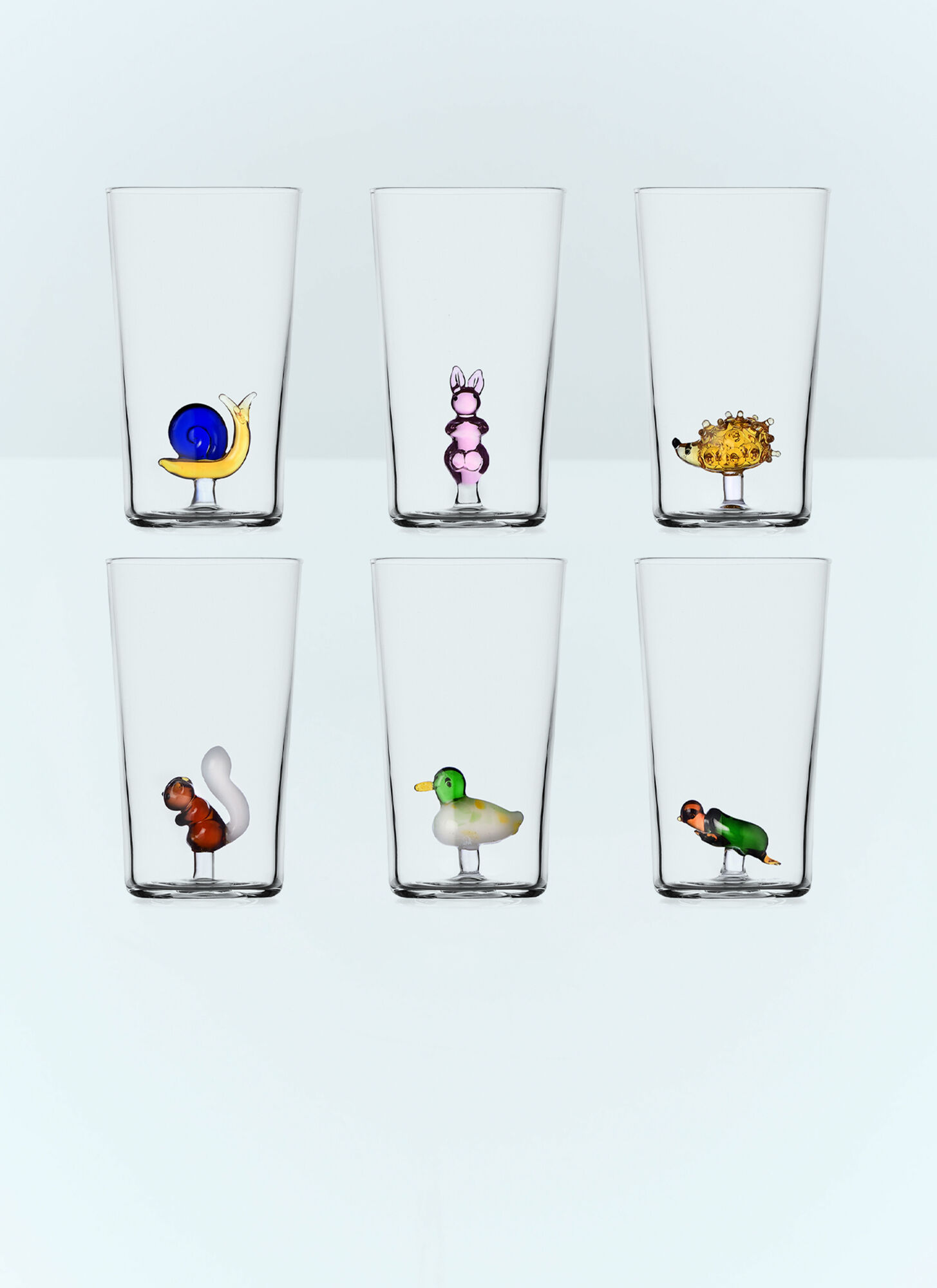 ICHENDORF MILANO SET OF SIX ANIMAL FARM GLASSES 