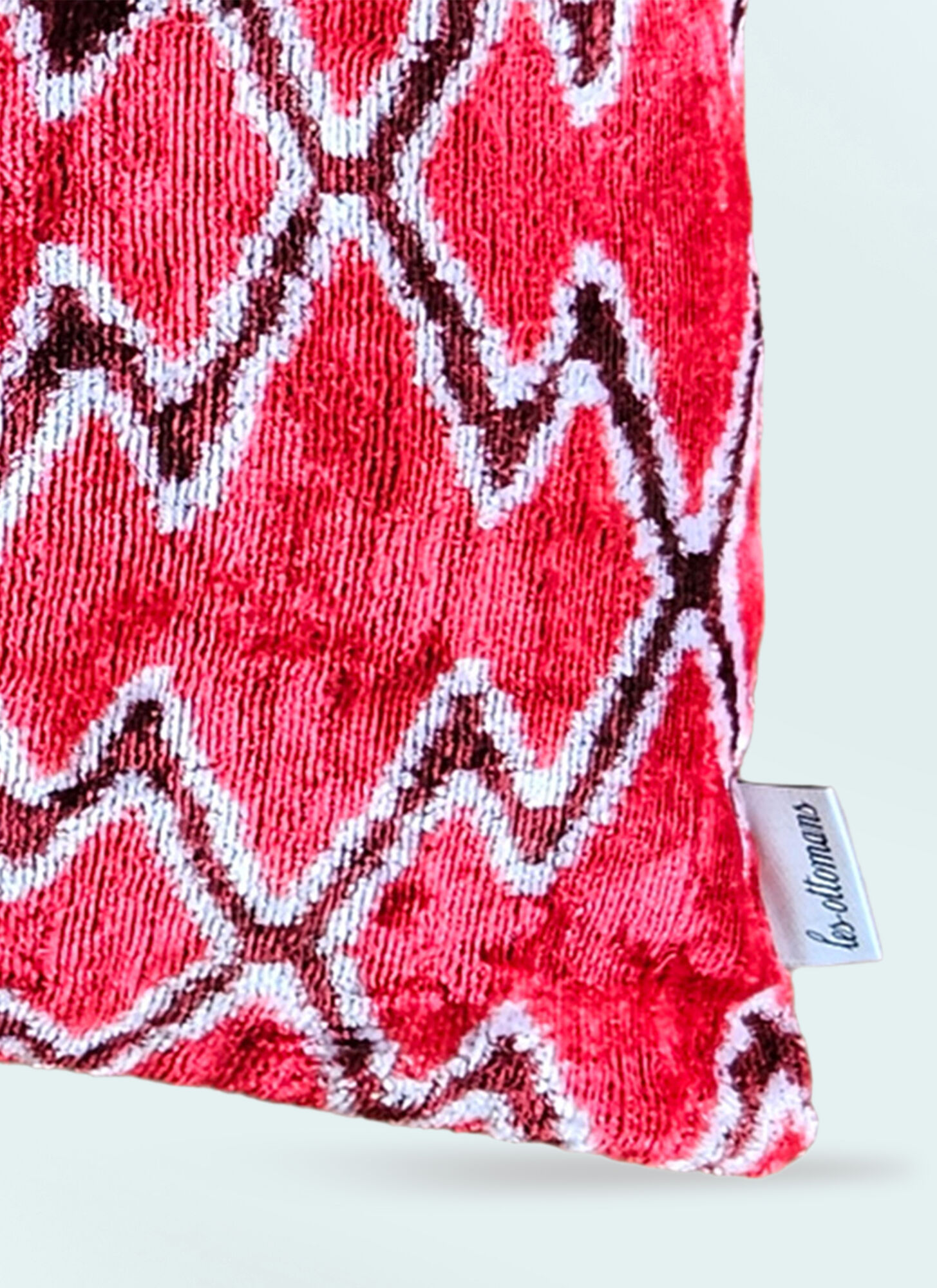  Les-ottomans Les-ottomans Velvet Cushion -  Textiles Red One Size 
