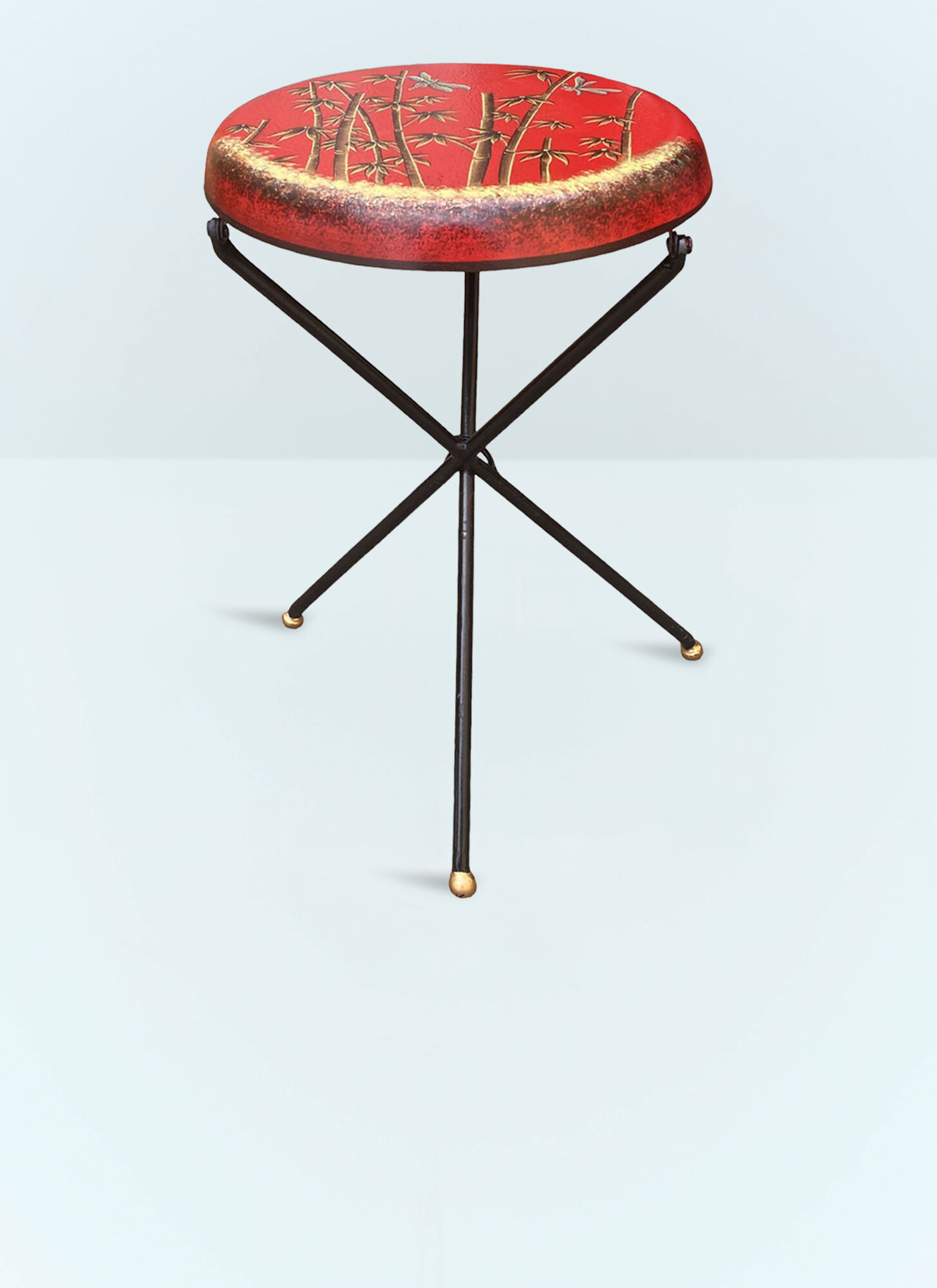 Les-Ottomans Unisex Multicolour Folding Stool - Furniture One Size