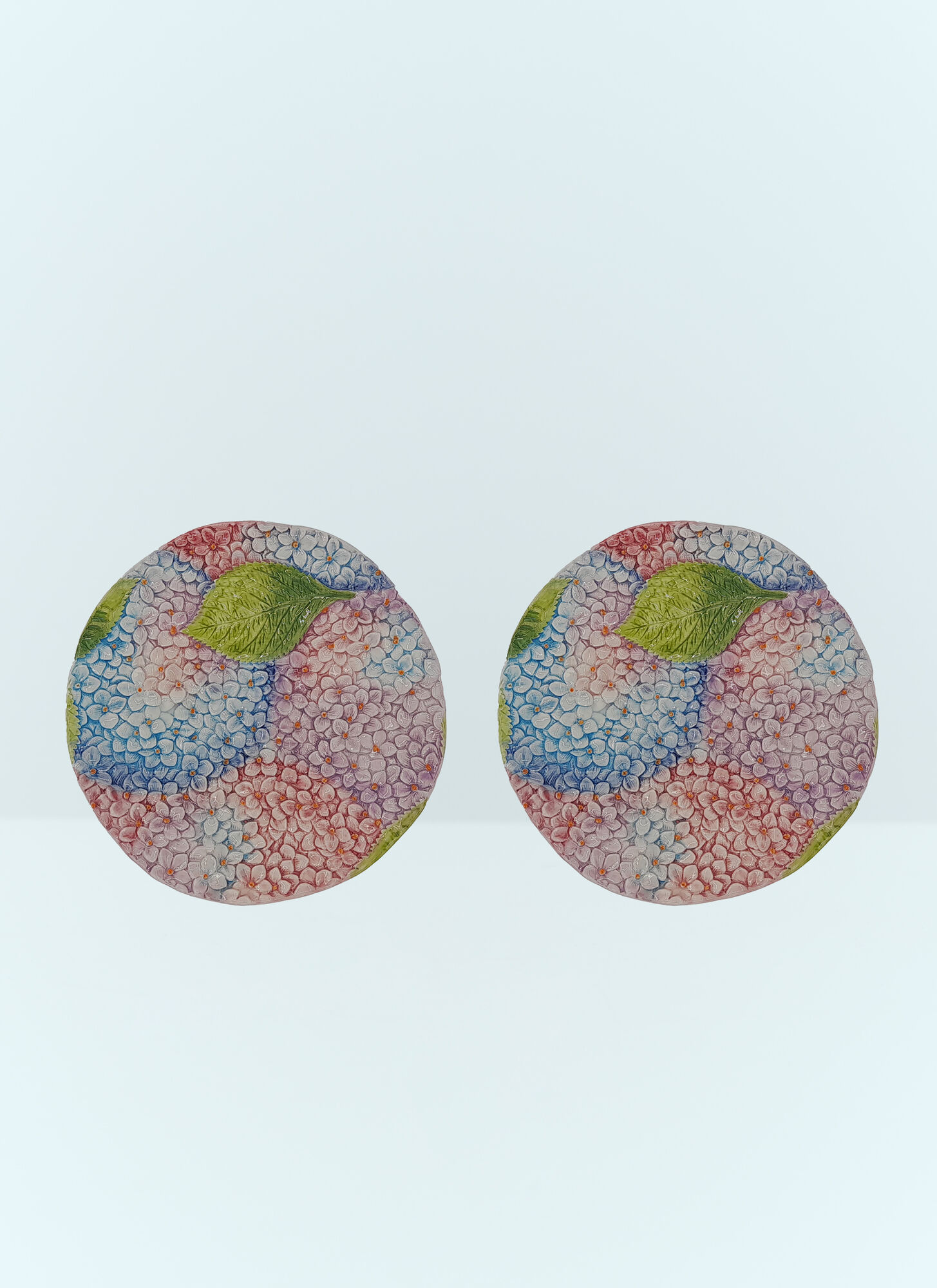 Les-Ottomans Set Of Two Ortensie Dessert Plates - 厨房 Multicolour One Size