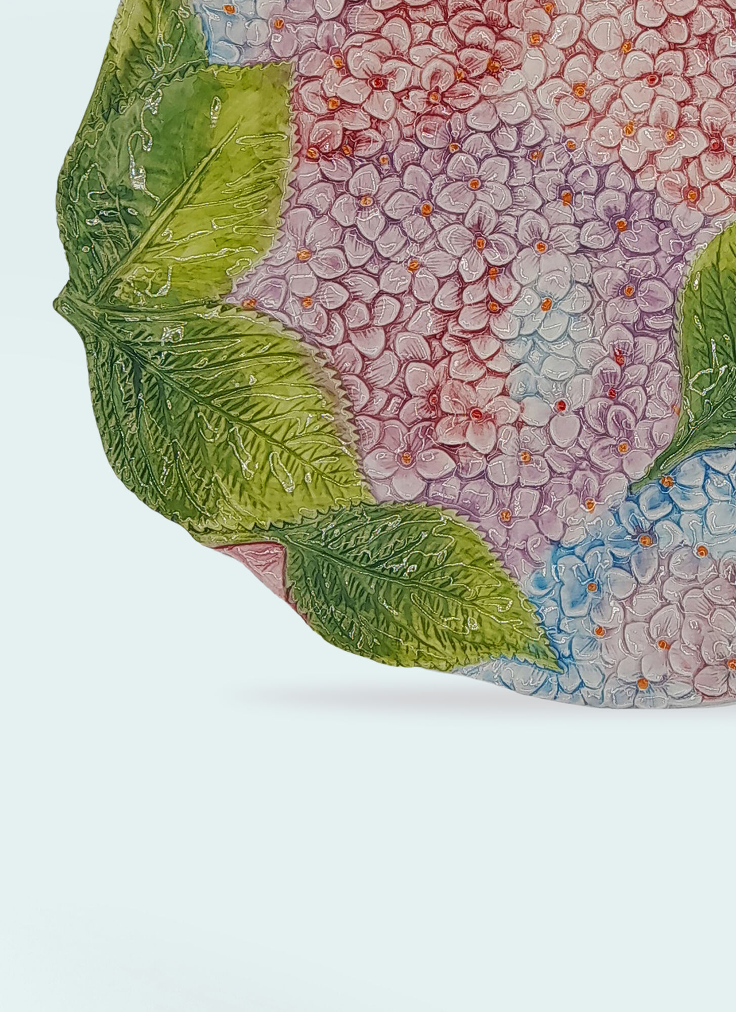  Les-ottomans Les-ottomans Set Of Two Ortensie Dinner Plates -  Kitchen  Multicolour One Size 