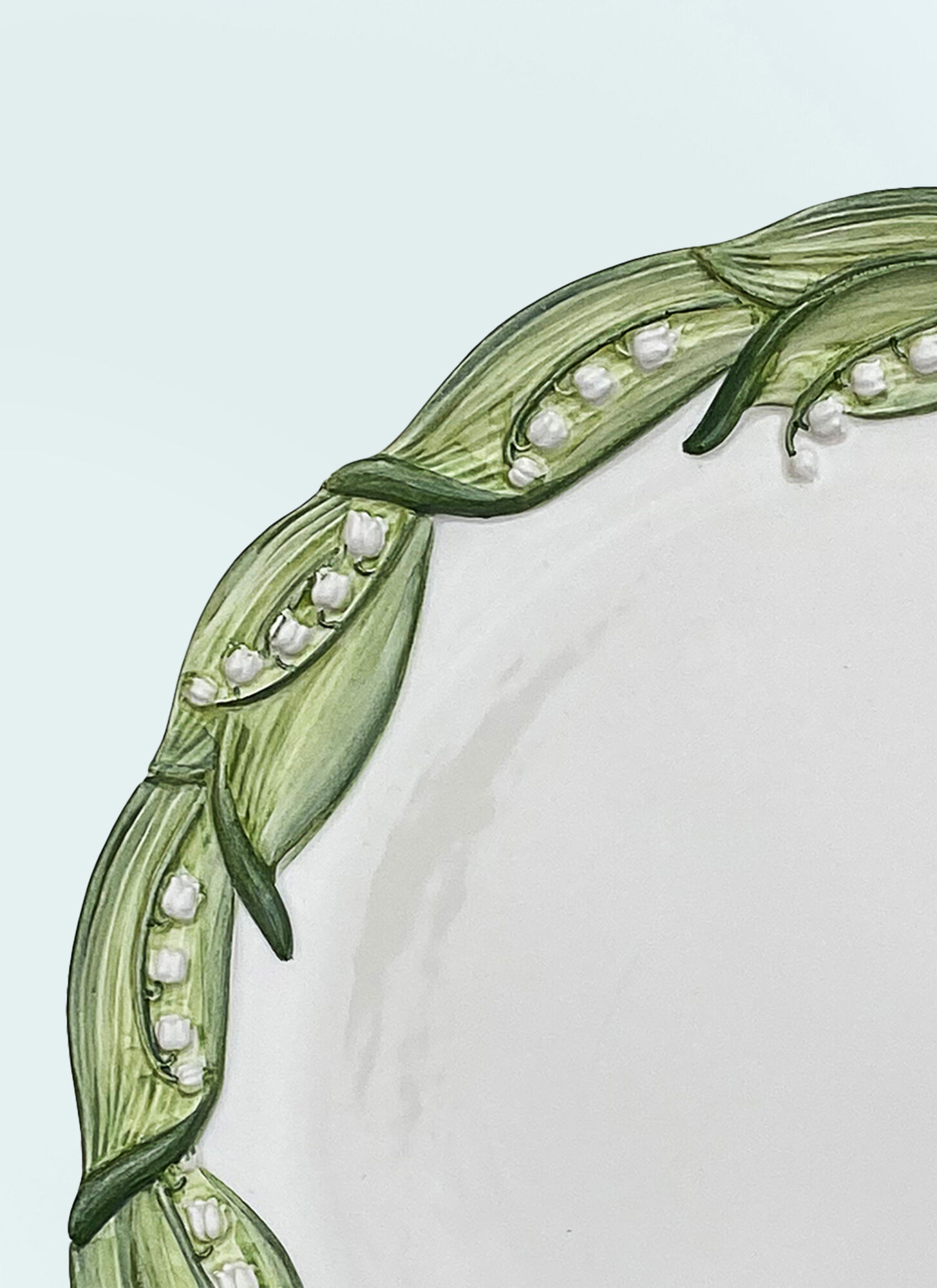  Les-ottomans Les-ottomans Lily Of The Valley Presentation Plate -  Kitchen  Multicolour One Size 