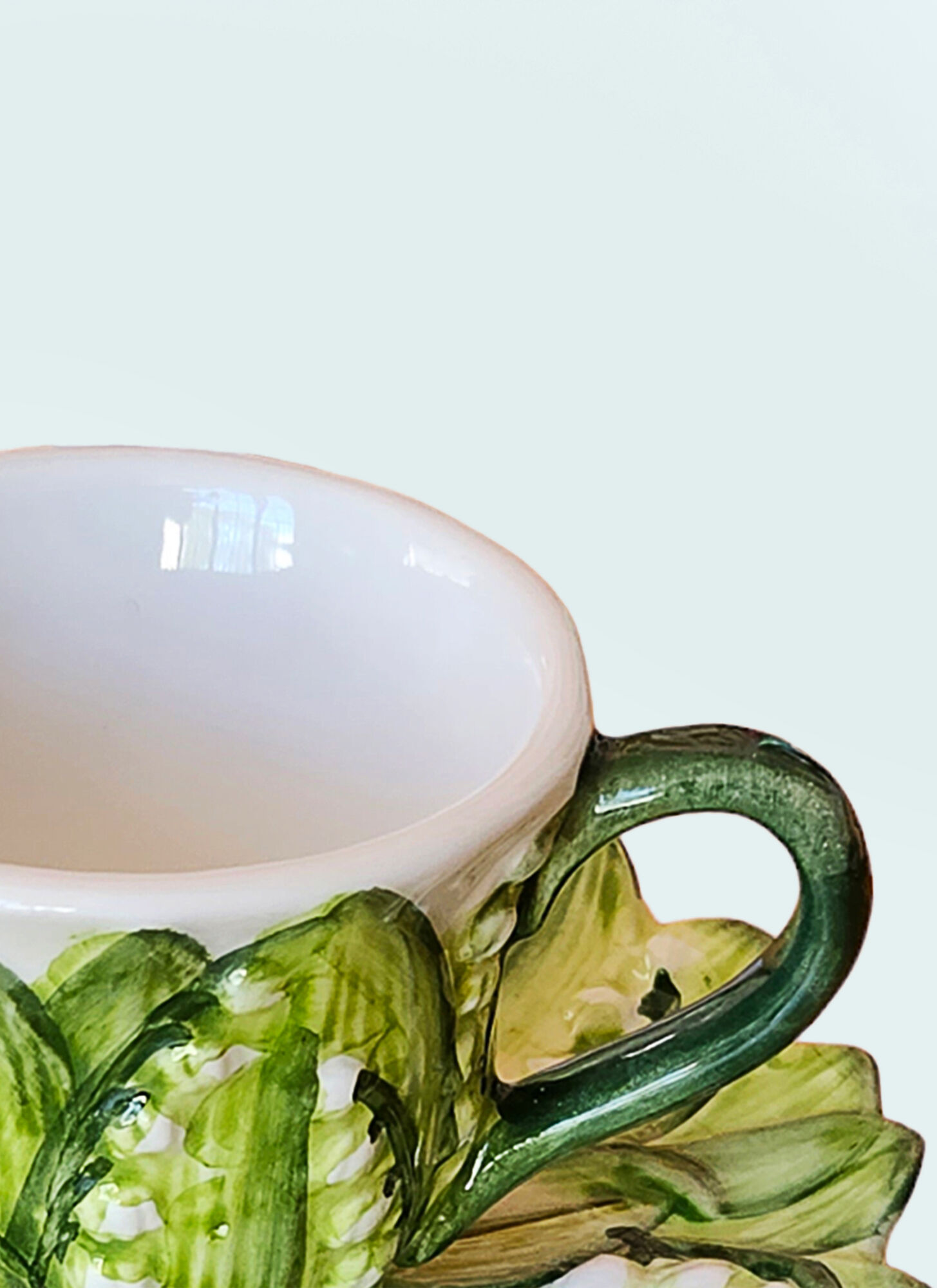  Les-ottomans Les-ottomans Lily Of The Valley Coffee Cup And Saucer Set -  Tea & Coffee Multicolour One Size 